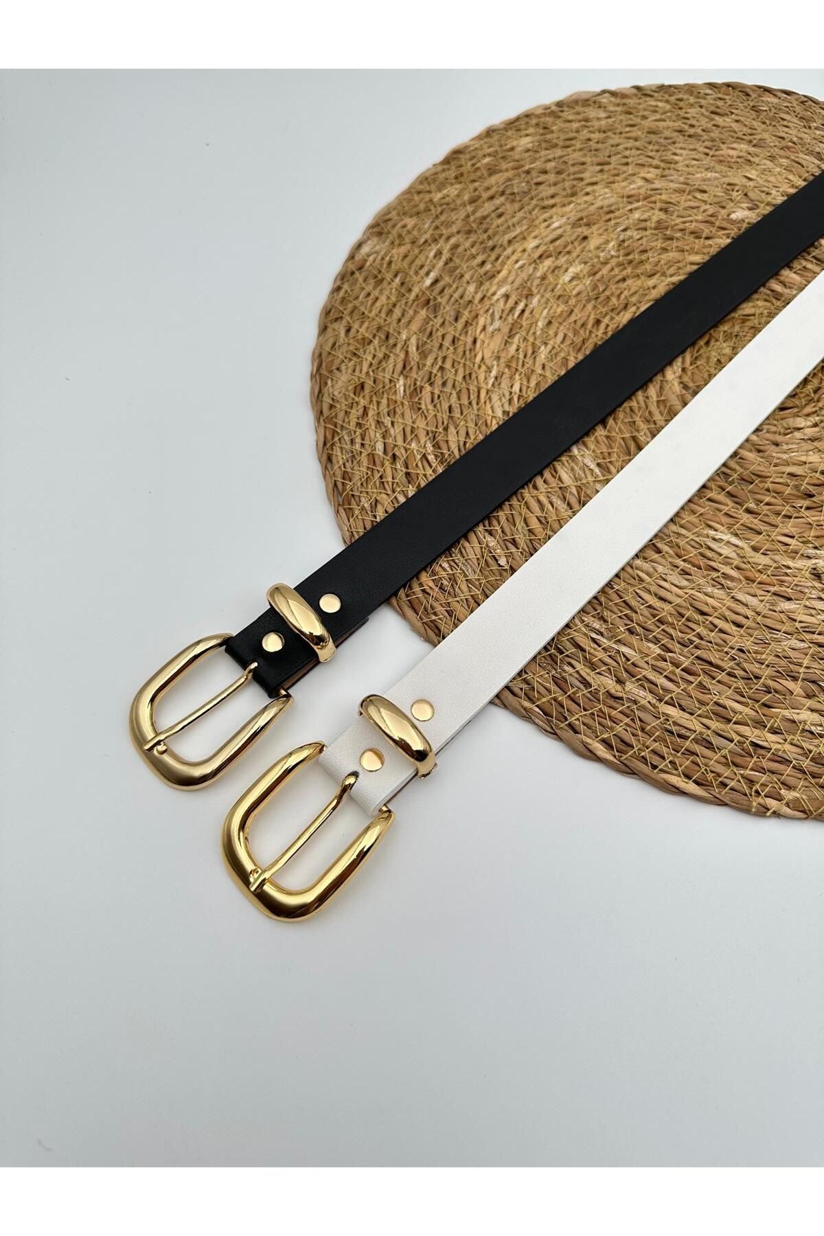 Desre Moda 2'li Gold Toka Köprü Kadın Kemeri,Pantalon Kemeri,Ceket Kemeri,Gömlek Kemeri