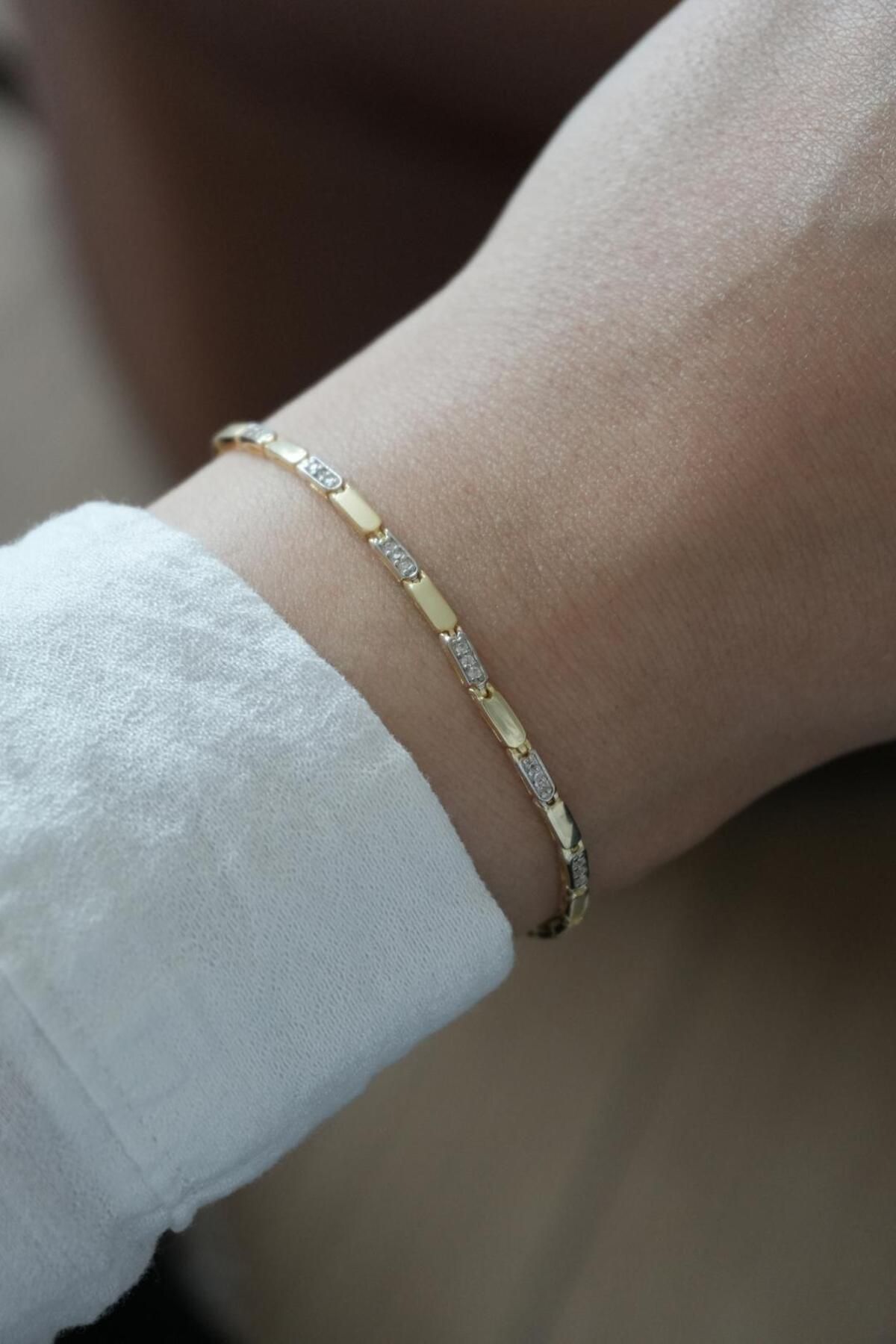 minimojewels Oris Sırma Taşlı İnce Bileklik | 925 Ayar Gümüş