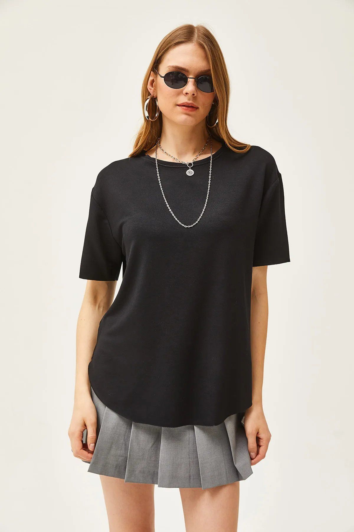 İKLİM LİFE Modal Kumaş Altı Oval Kesim Tshirt