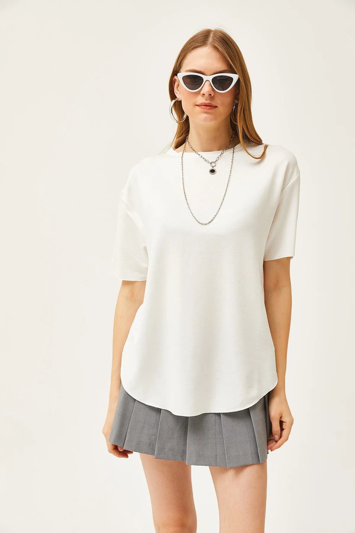 İKLİM LİFE Modal Kumaş Altı Oval Kesim Tshirt