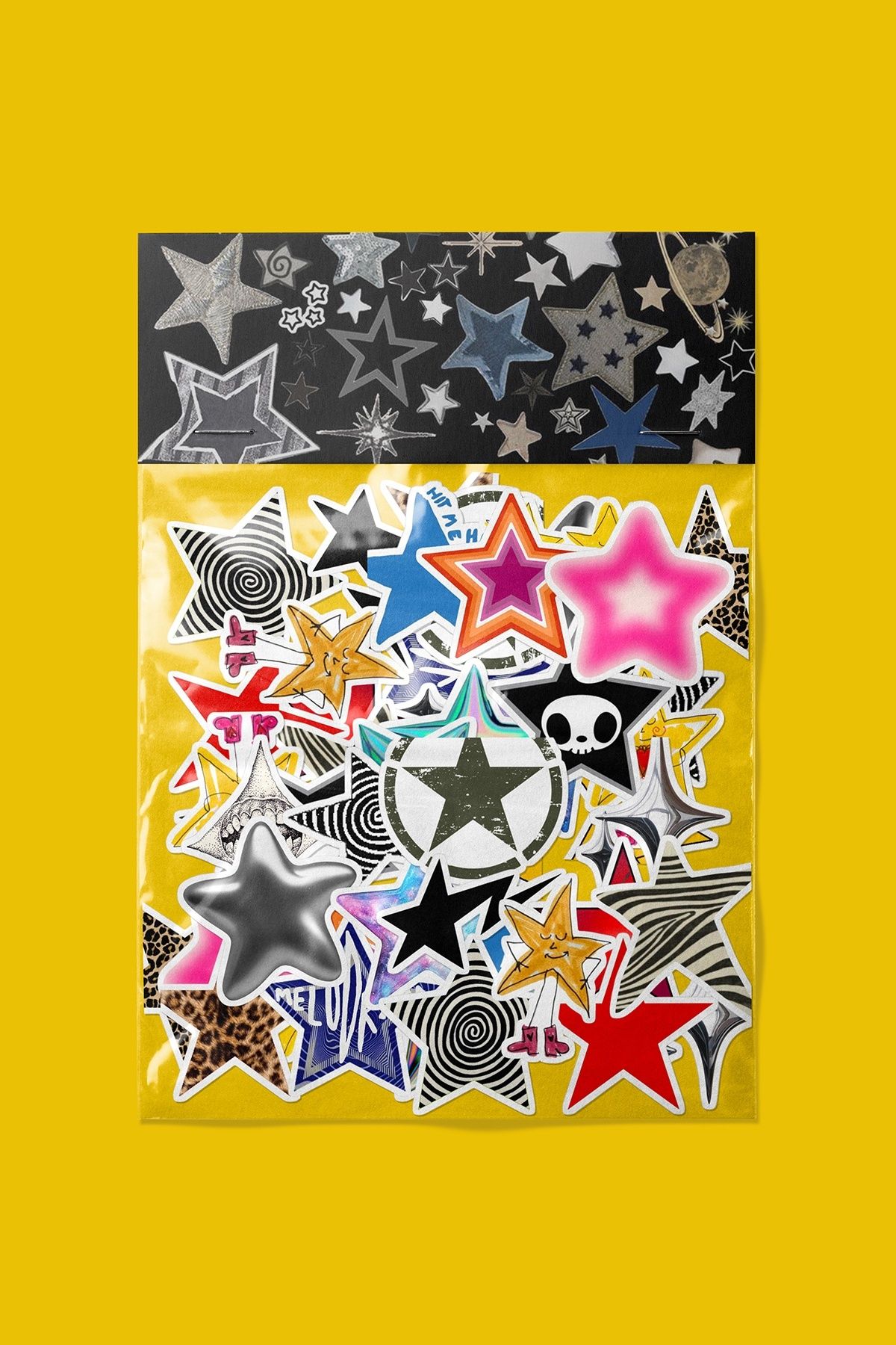 dadi ramba Yıldız Sticker paketi -Bullet Journal - Ajanda -Laptop Etiket Çıkartma