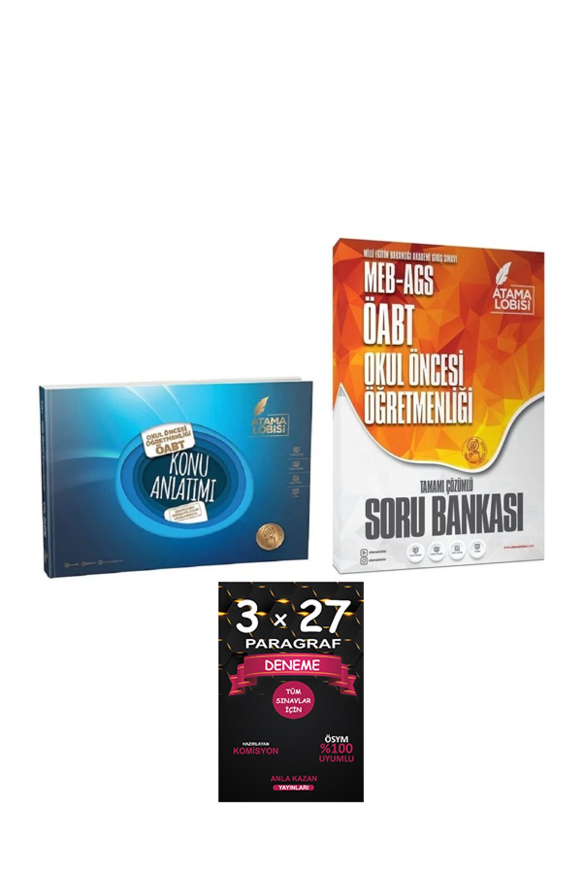 Atama Lobisi + Anla Kazan ÖABT MEB-AGS Okul Öncesi Öğretmenliği Konu + Soru 3 lü Set