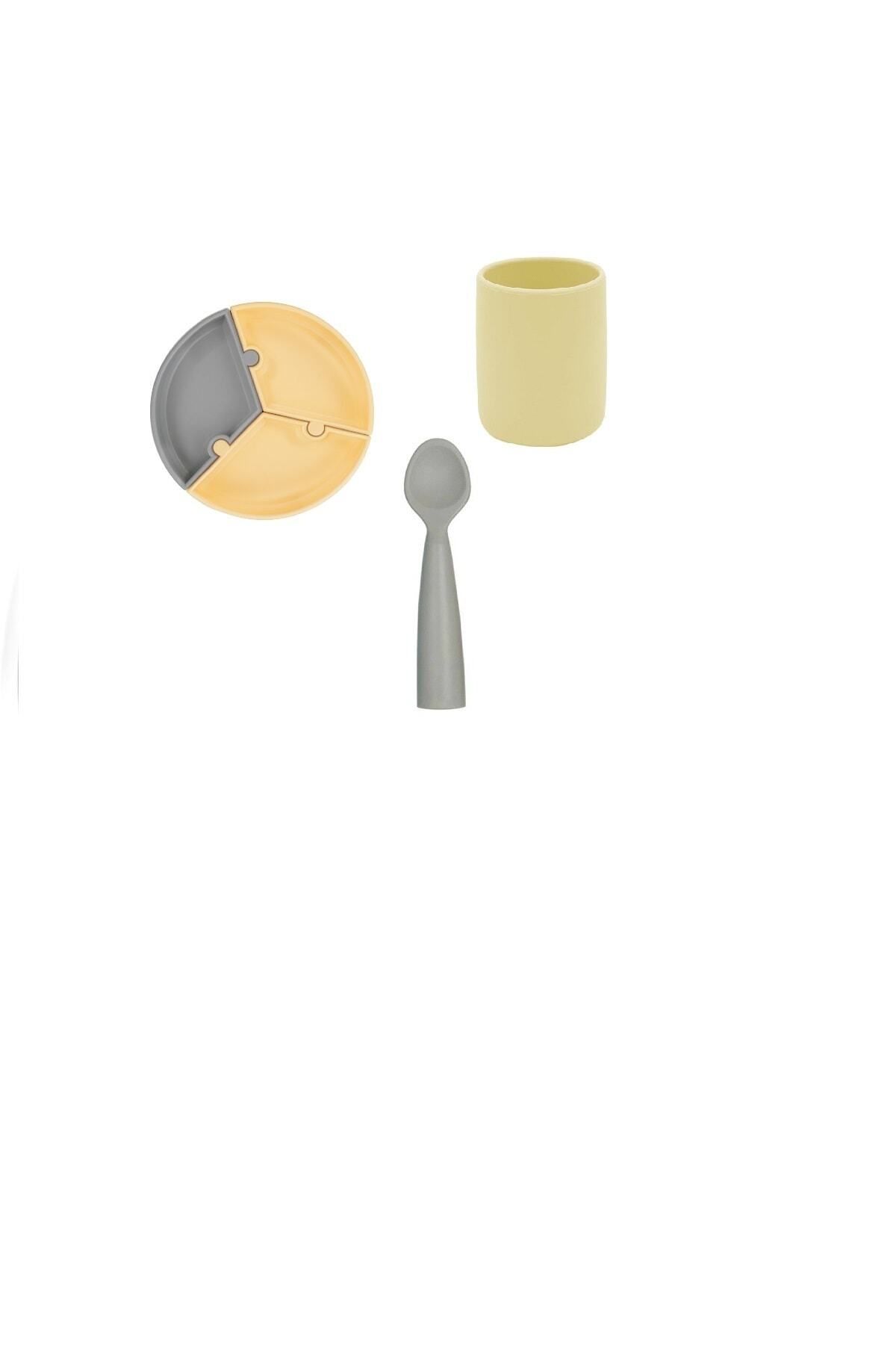 OiOi Sarı Gri Yemek Seti
