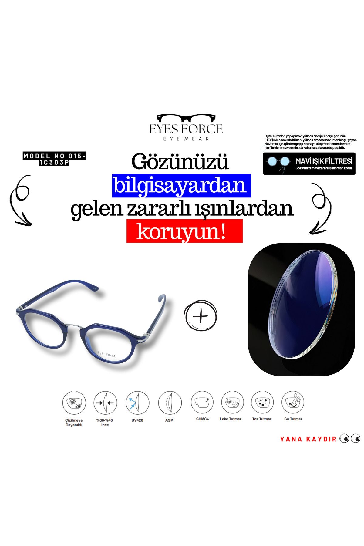 Eyes Force Bluecat Gözlük 015-1C