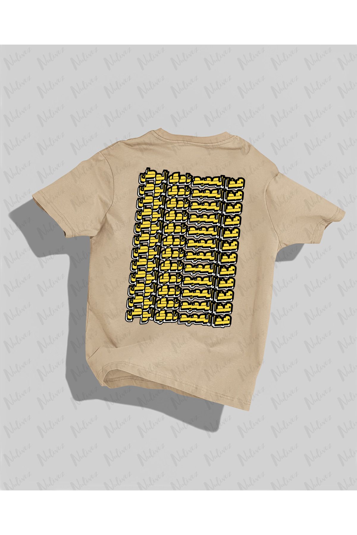 Nulivez ITTIHAD Tasarımı Sırt Baskılı Yüksek Kalite Kompakt Unisex Oversize T-Shirt