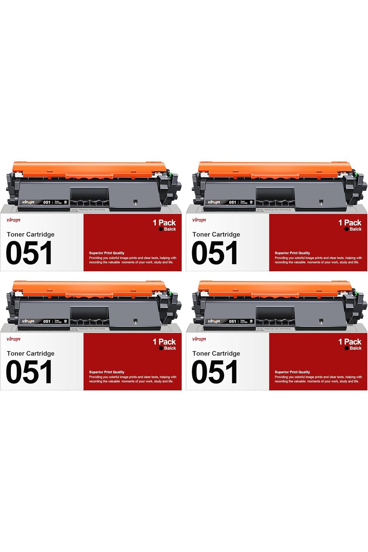 Canon CRG051H MF263dn MF264dw MF266dw MF267dw MF269dw LBP162dw LBP161dn Printer (Black, 4-Pack)