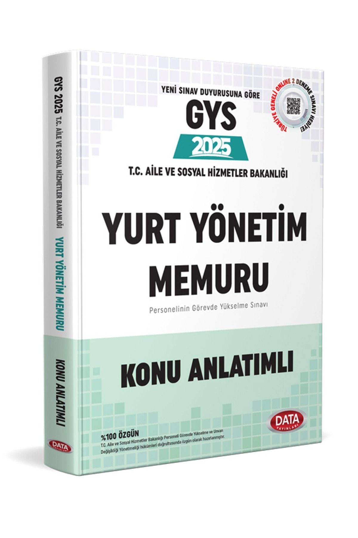 Data Yayınları 2025 T.C. Aile ve Sosyal Hizmetler Bakanlığı Yurt Yönetim Memuru GYS Konu Anlatımlı Data Yayınları