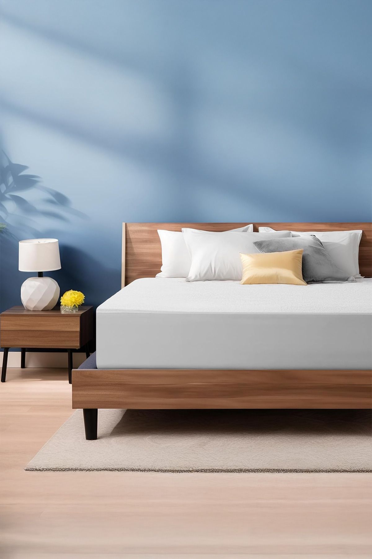 Bonny Home Unicolor Fitted Full Lastikli Sıvı Geçirmez Alez Sessiz Ve Nefes Alabilir Yatak Koruyucu