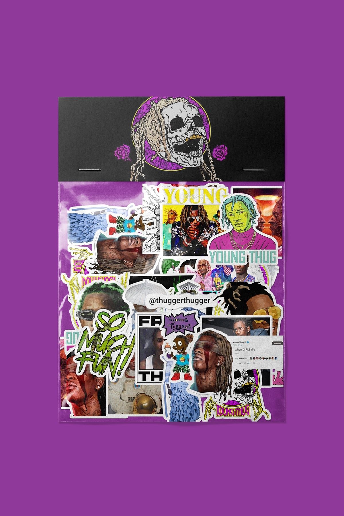 dadi ramba Young Thug Sticker paketi -Bullet Journal - Ajanda -Laptop Etiket Çıkartma