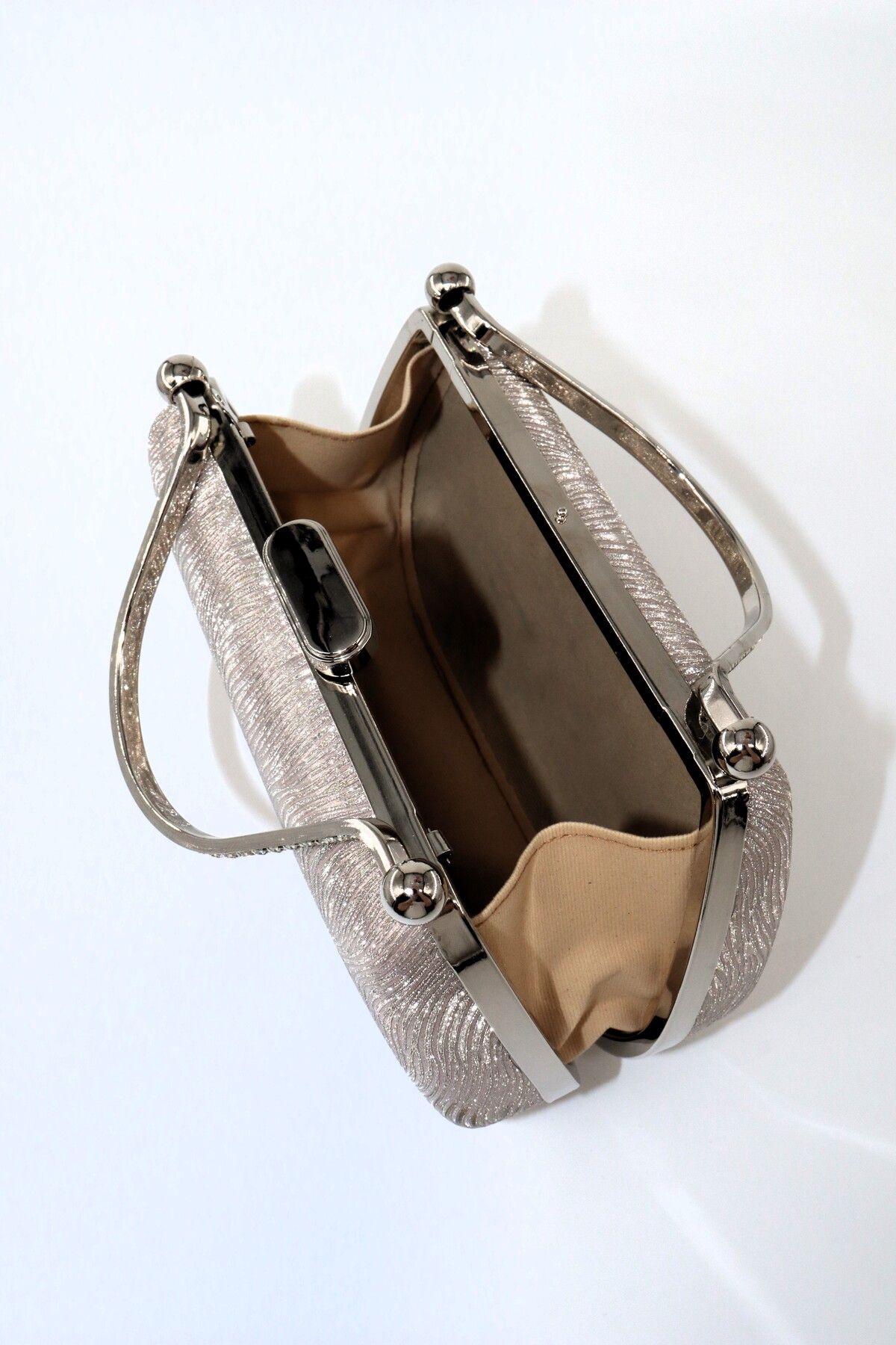 KEEBA-Gold Evening Dress Bag - Glitter Gold Clutch for Night 8