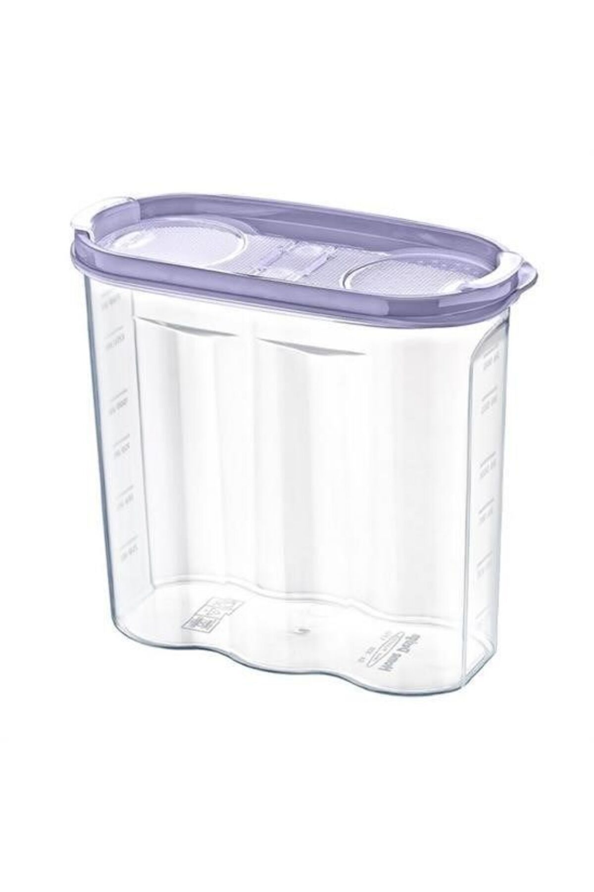 Epilons 2 Kapaklı Ölçekli Erzak Kuru Gıda Saklama Kutusu Kabı - 1,7 Litre - SA935