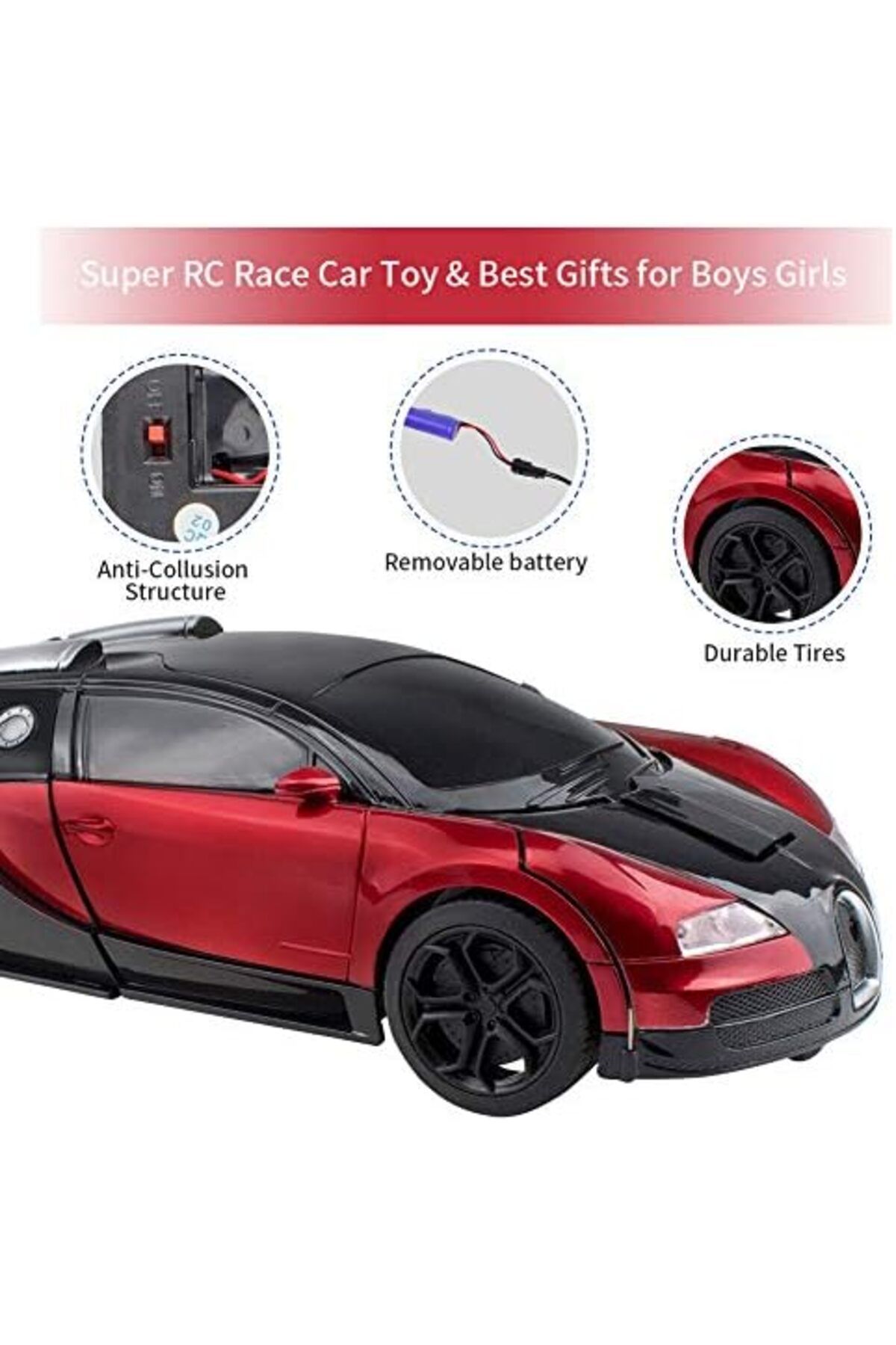 Samate-Transform RC Car Robot for Kids Toy, Remote Control Robot Toys for Children, Gesture Sensing 4