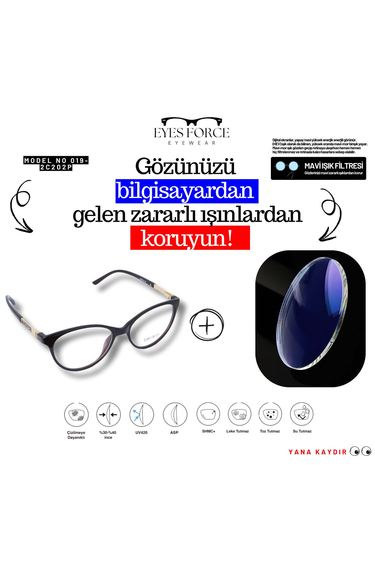 Eyes Force Bluecat Gözlük 019-2C