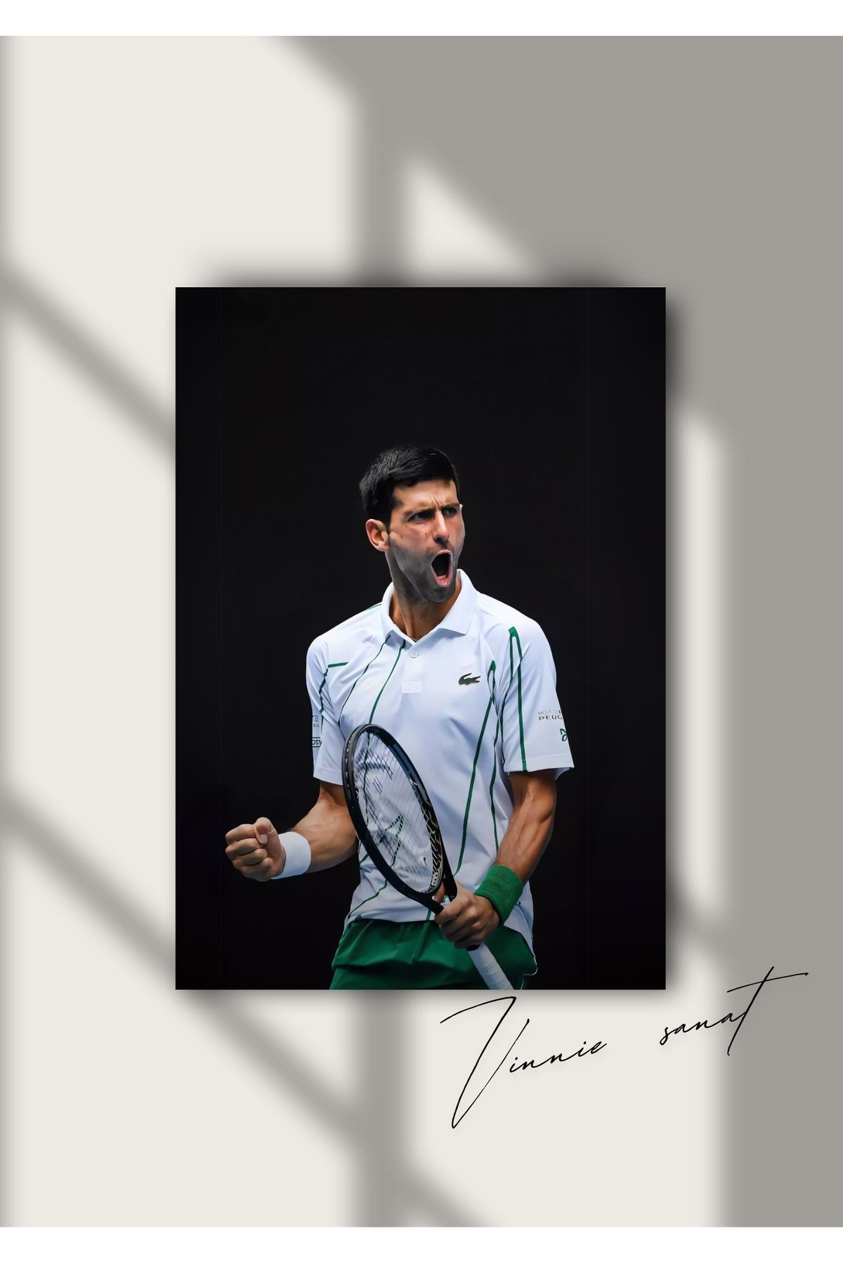 vinnie sanat Novak Djokovic Çerçevesiz MDF Tablo