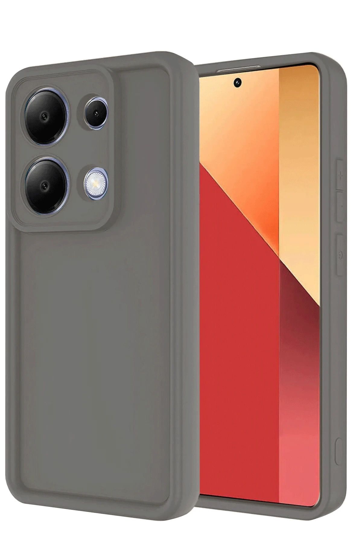 NewFace Xiaomi Redmi Note 13 Pro 4G Kılıf Viera Silikon - Gri MRAYD