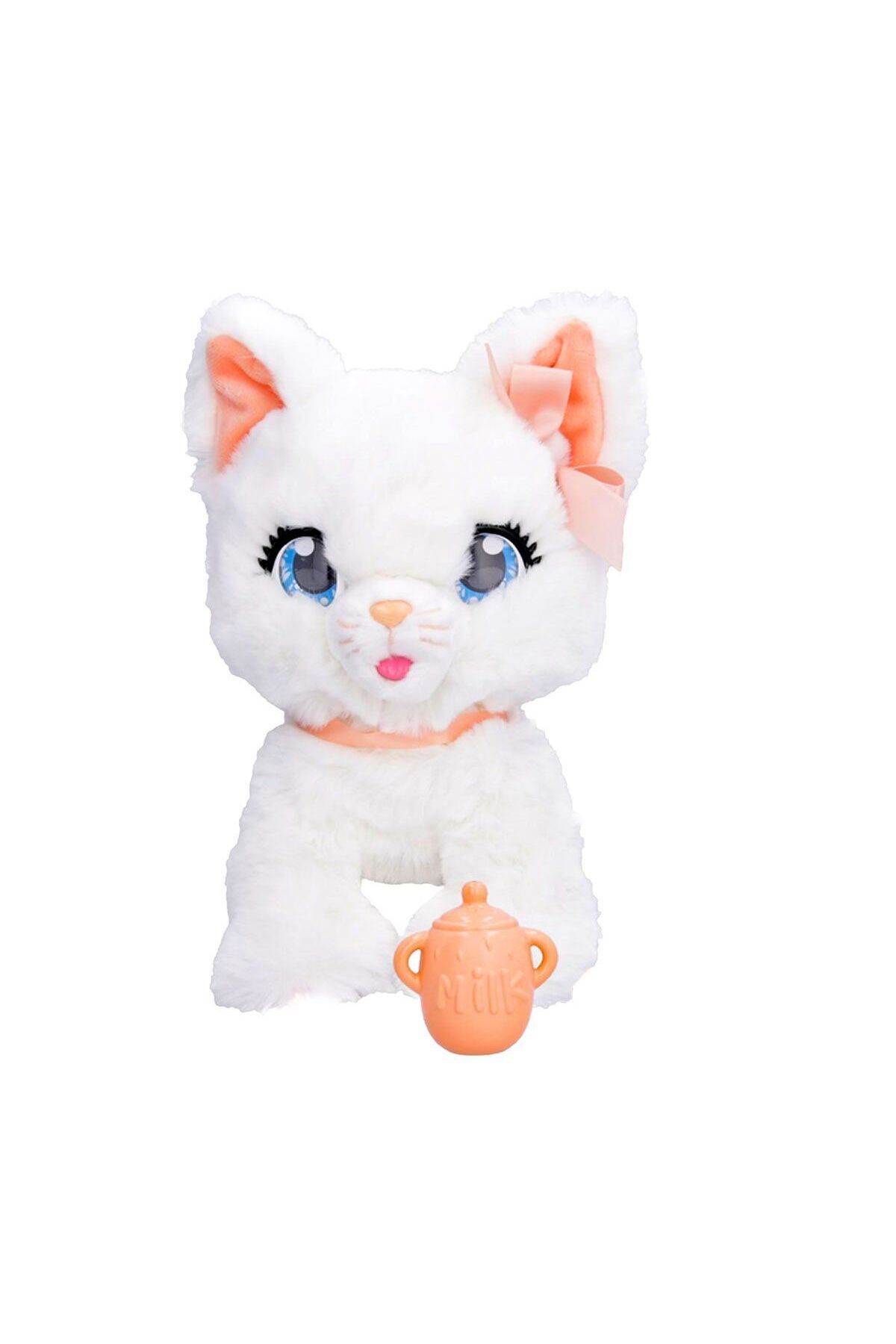 melfxxl eticaret 90773 Hareketli ve Sesli Sevimli Peluş Kedicik Bella