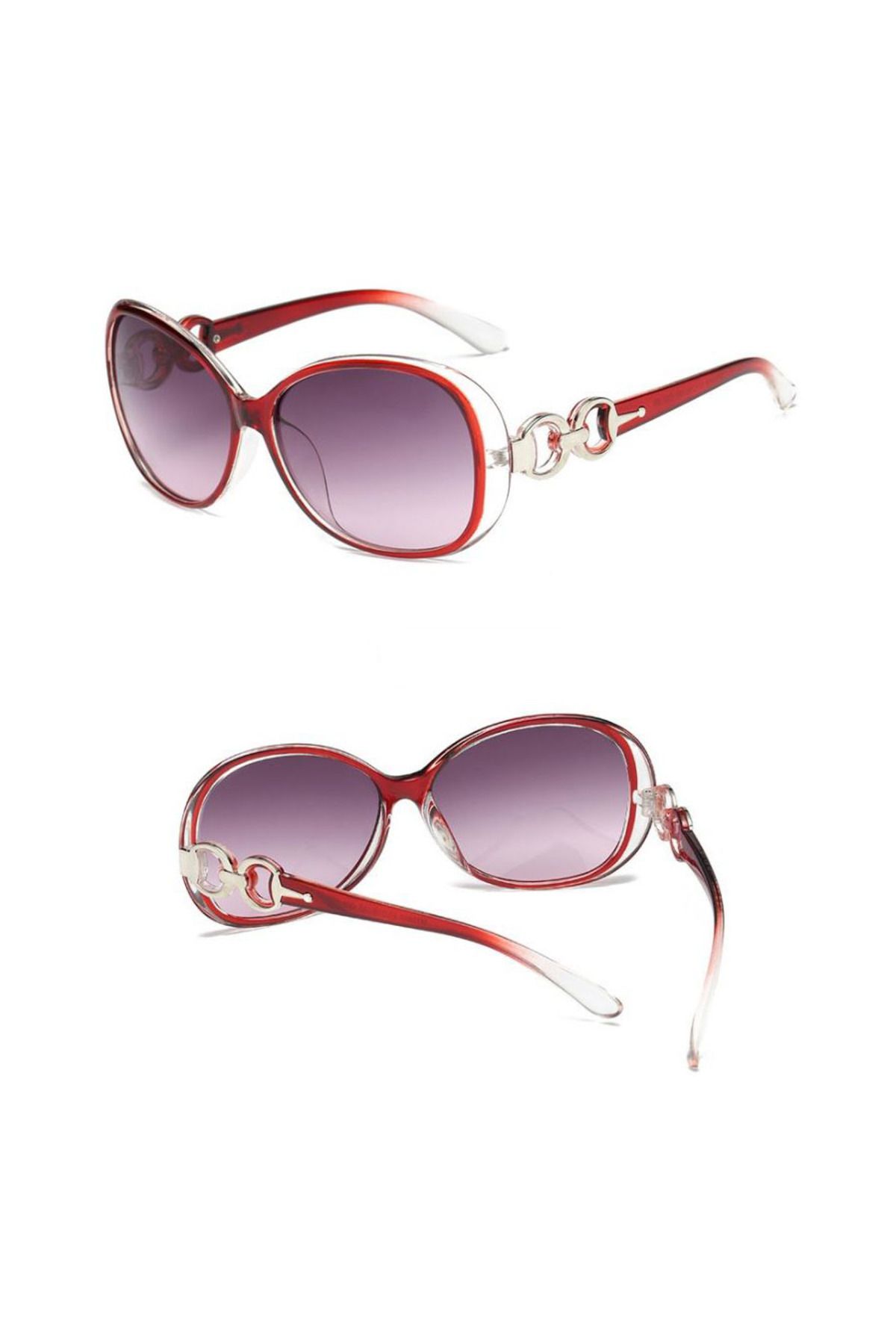 REDz Accessories-Sunglasses, Infinity, Oval shape, Women, UV400 protection, Red 2