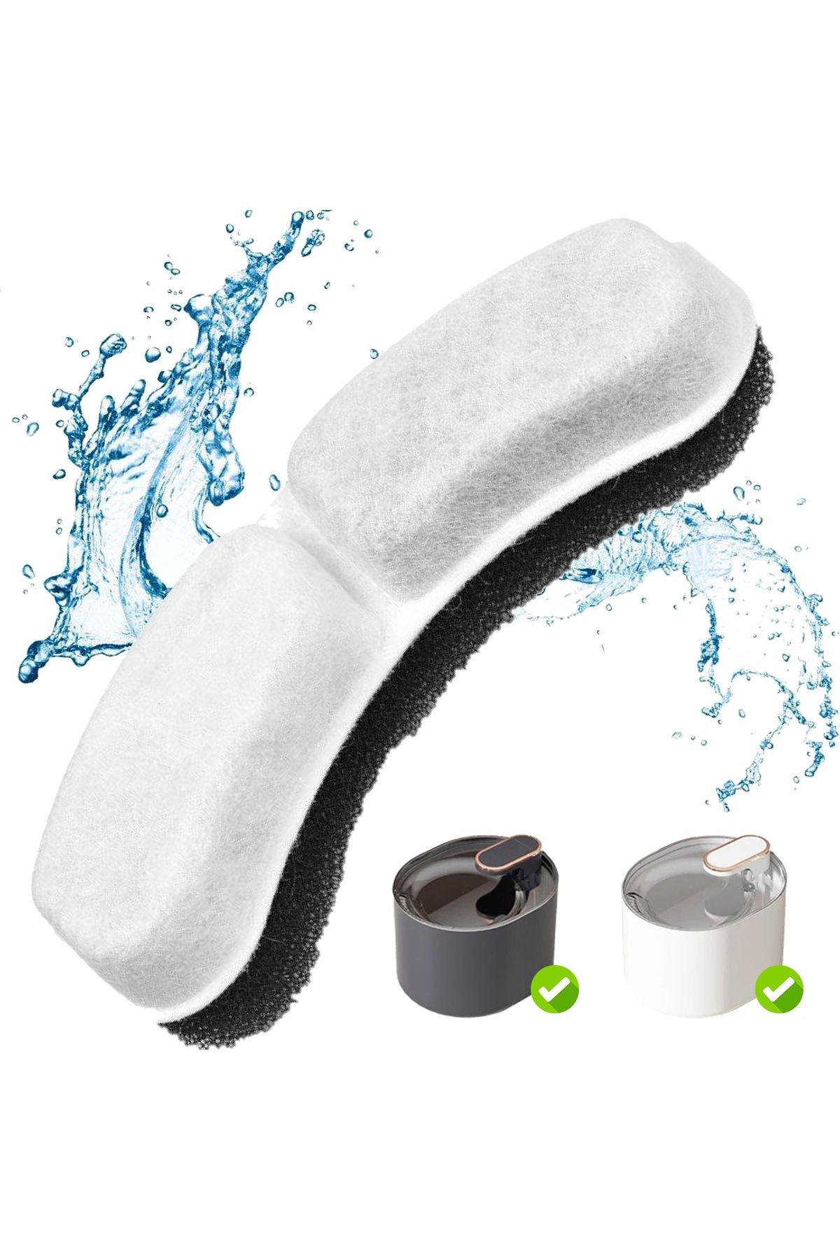 Fish & Paws Filtru Rezerva Pentru Dispensere Apa Automate, Bumbac, Purificare, Carbune Activ, Fish & Paws - One Size