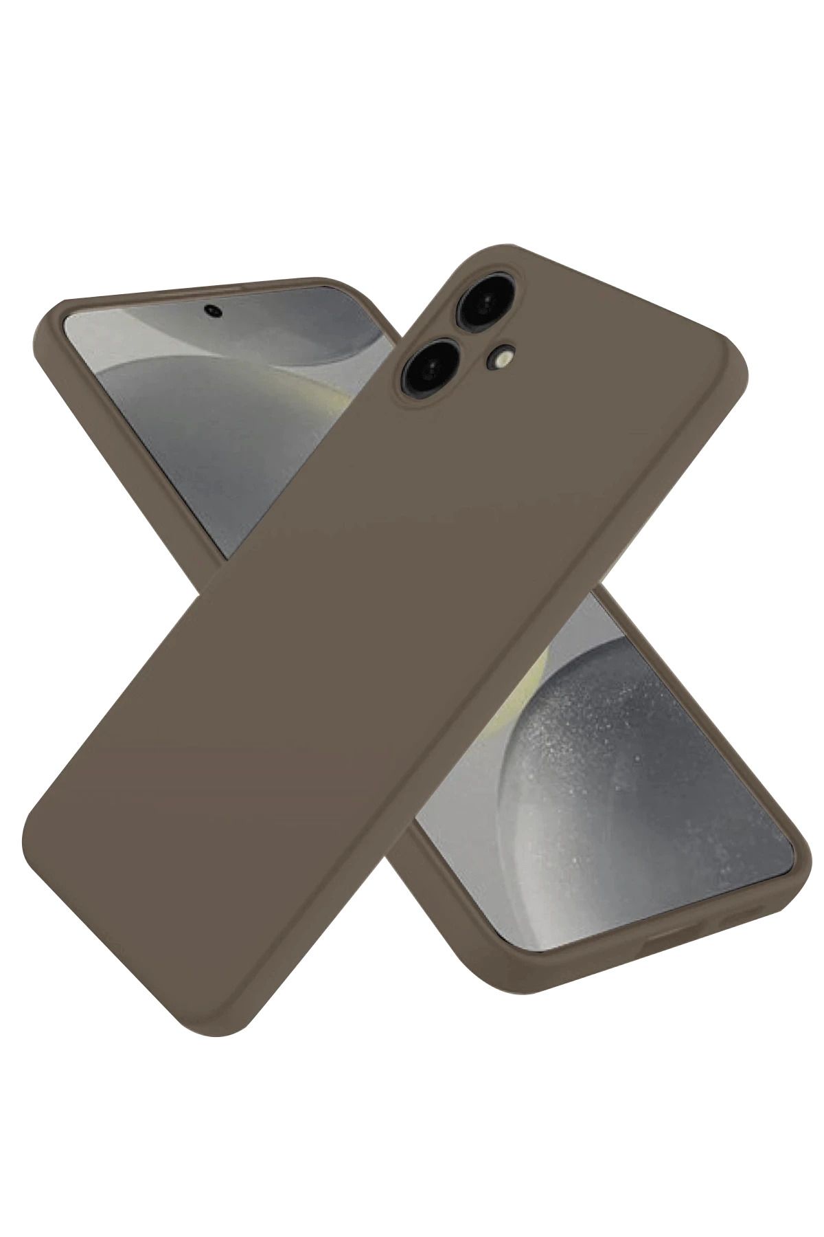 NewFace Samsung Galaxy A06 Kılıf First Silikon - Kahverengi MRAYD