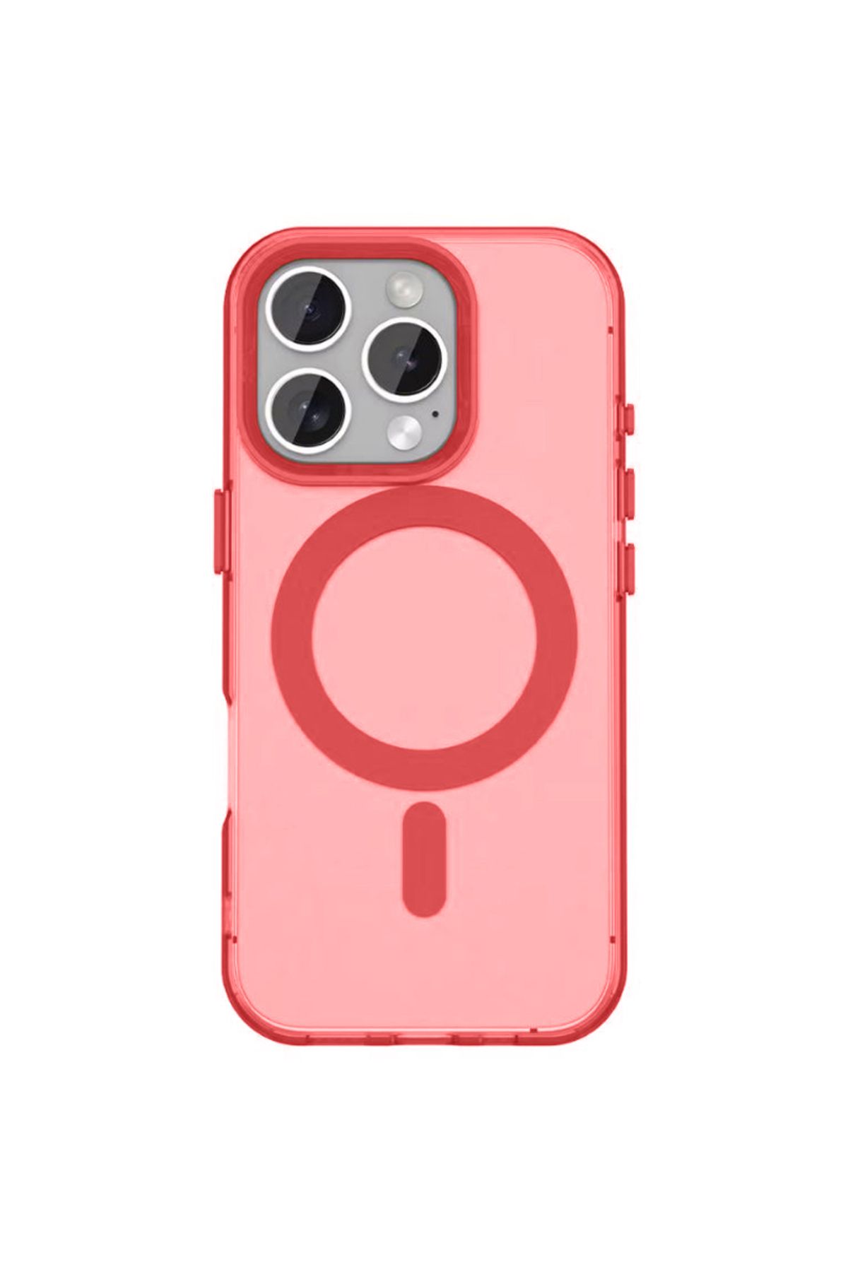 REDz Accessories Carcasă Candy Magsafe Pentru Iphone 15 Pro Max, Protecție Antișoc, Silicon, Roșie - One Size