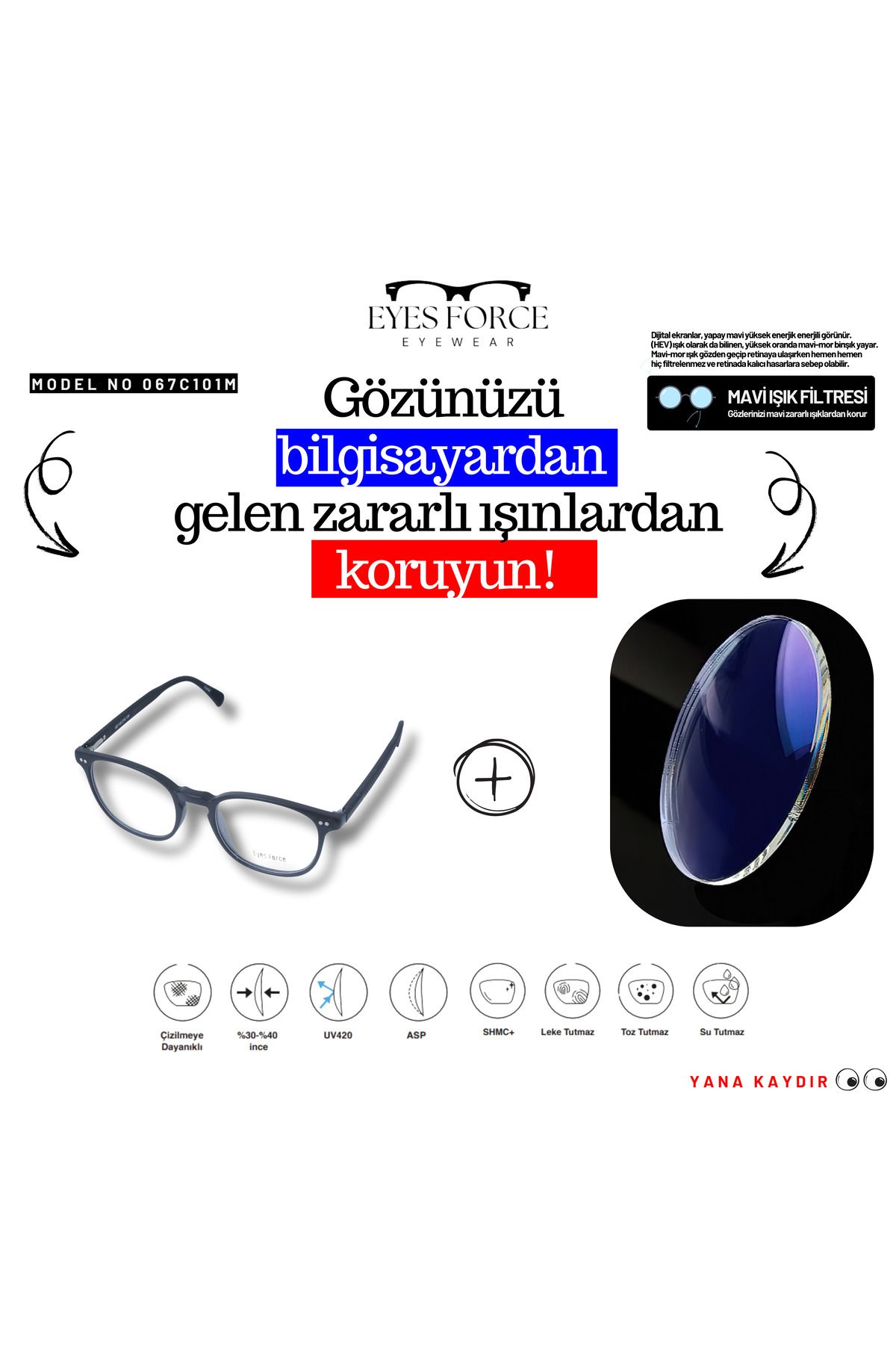 Eyes Force Bluecat Gözlük 067C