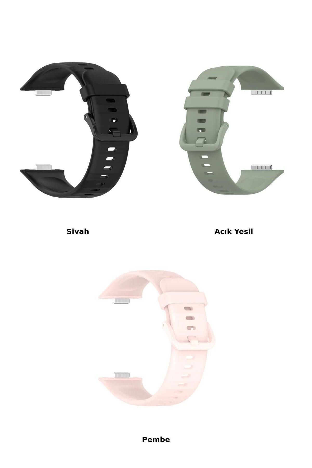 Alstrap Huawei Watch Fit 3 Uyumlu 3'lü Silikon Kordon Seti