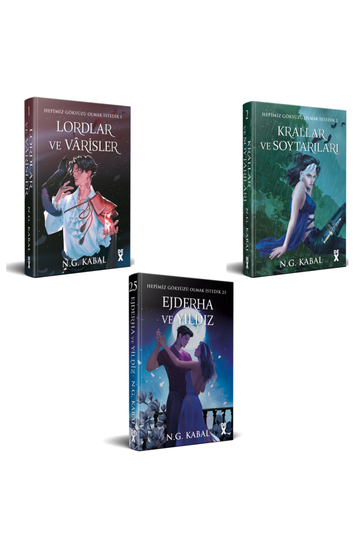 Dex Hepimiz Gökyüzü Olmak İstedik Karton Kapak 1-2-2.5 Kitap Seti (3 Kitap)