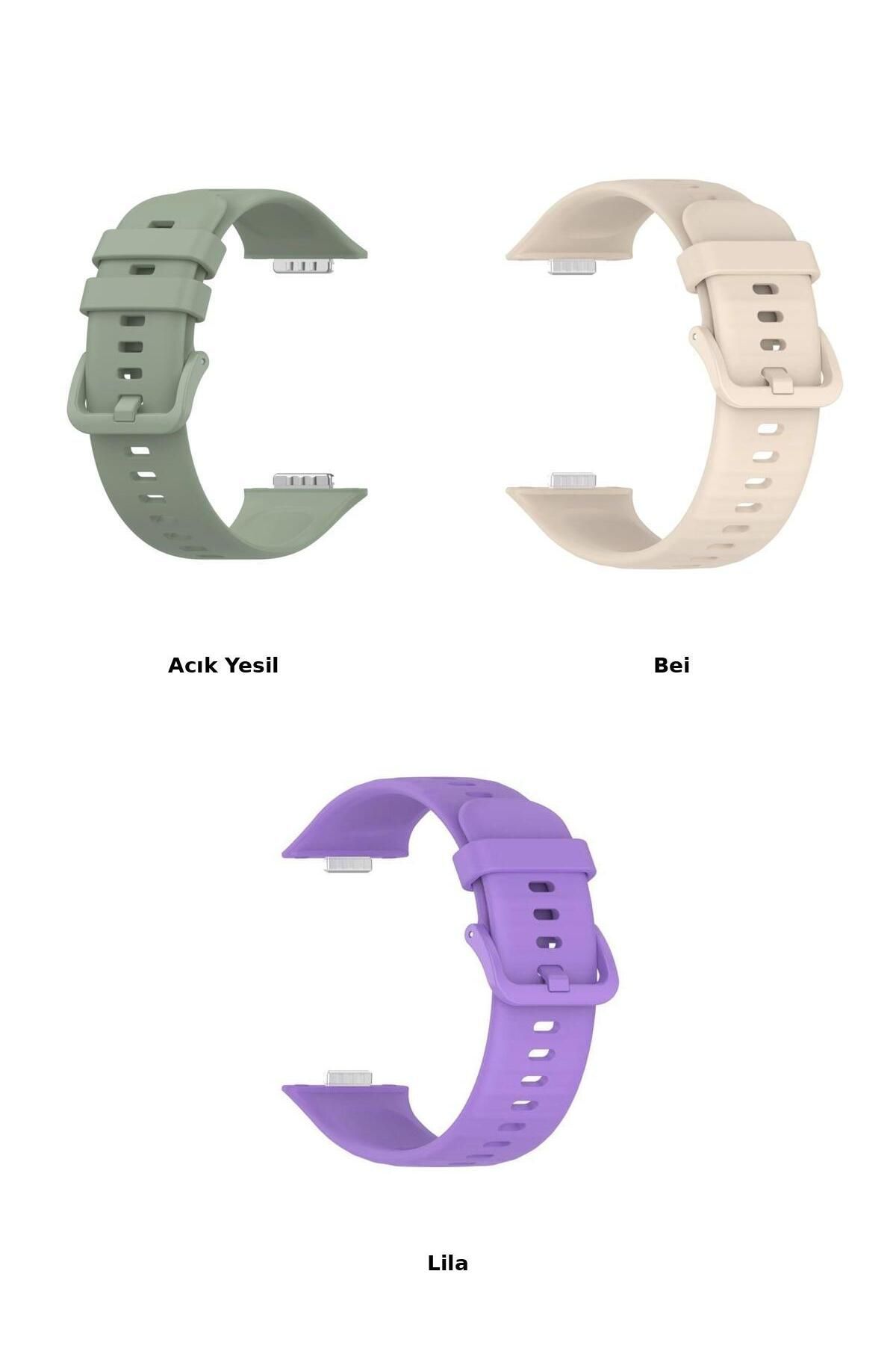 Alstrap Huawei Watch Fit 3 Uyumlu 3'lü Silikon Kordon Seti