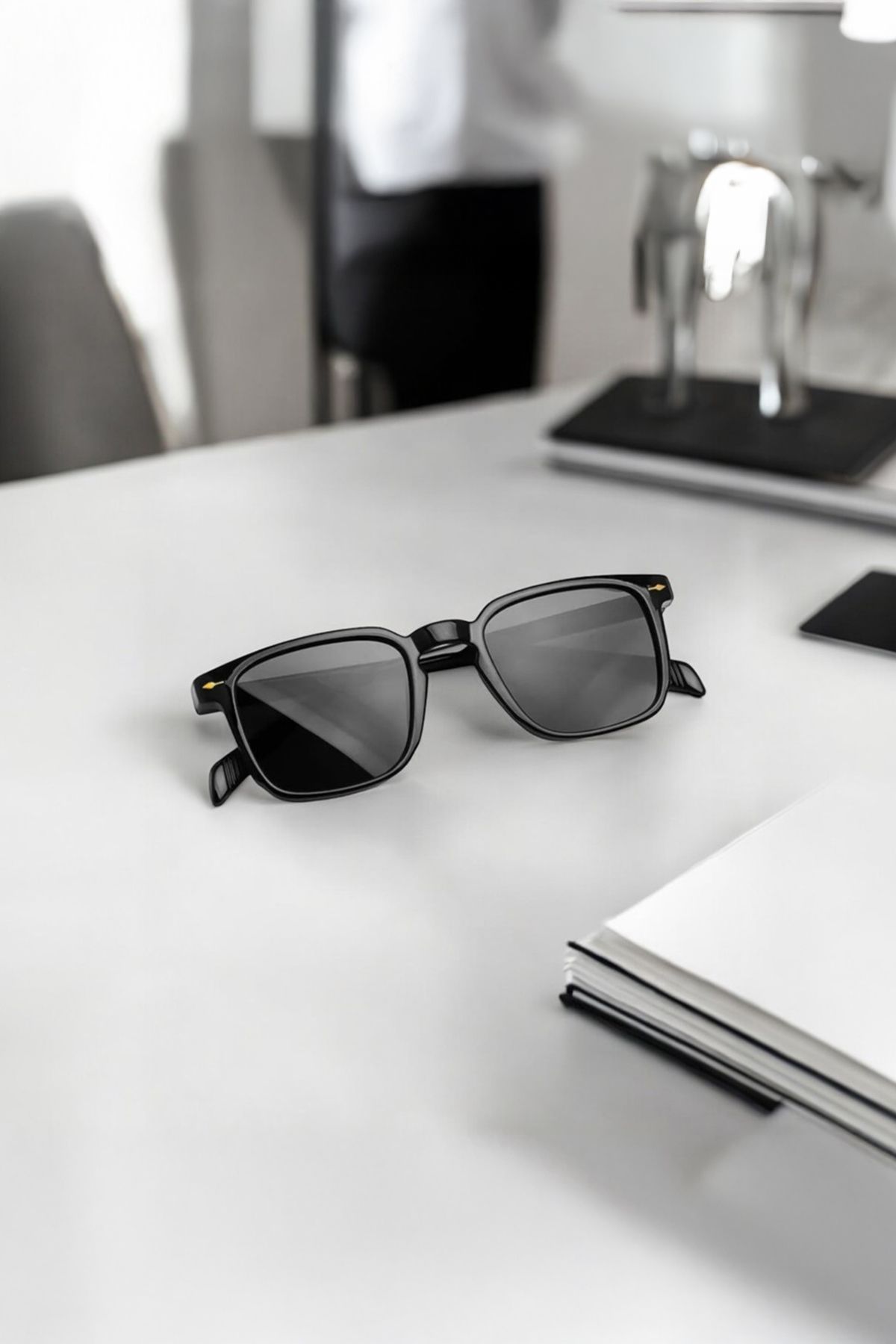 OptiBest Huge Model Unisex Polarize Uv400 Siyah Güneş Gözlüğü