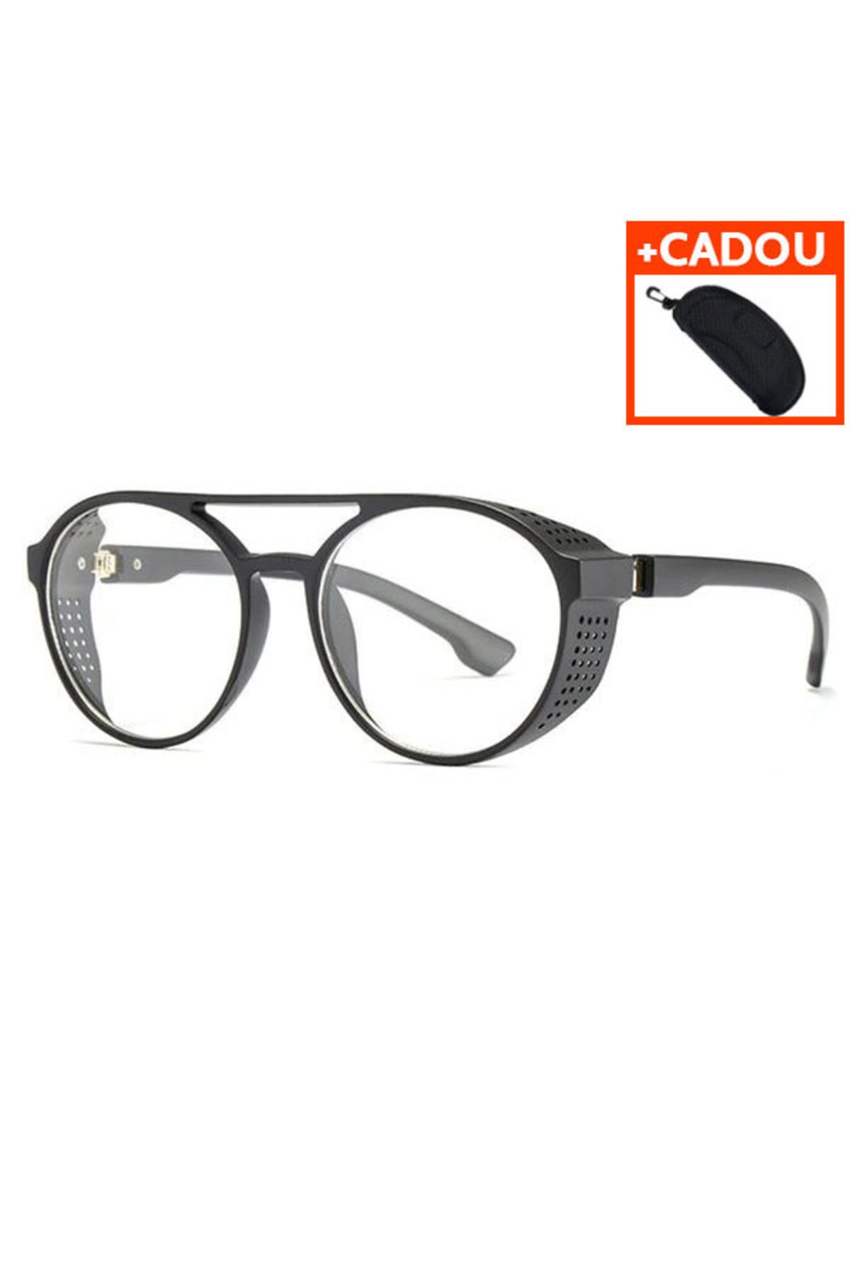 REDz Accessories Ochelari De Soare, Model Steampunk, Pentru Bărbați, Protecție Uv400, Negri/transparenti Masculin - One Size