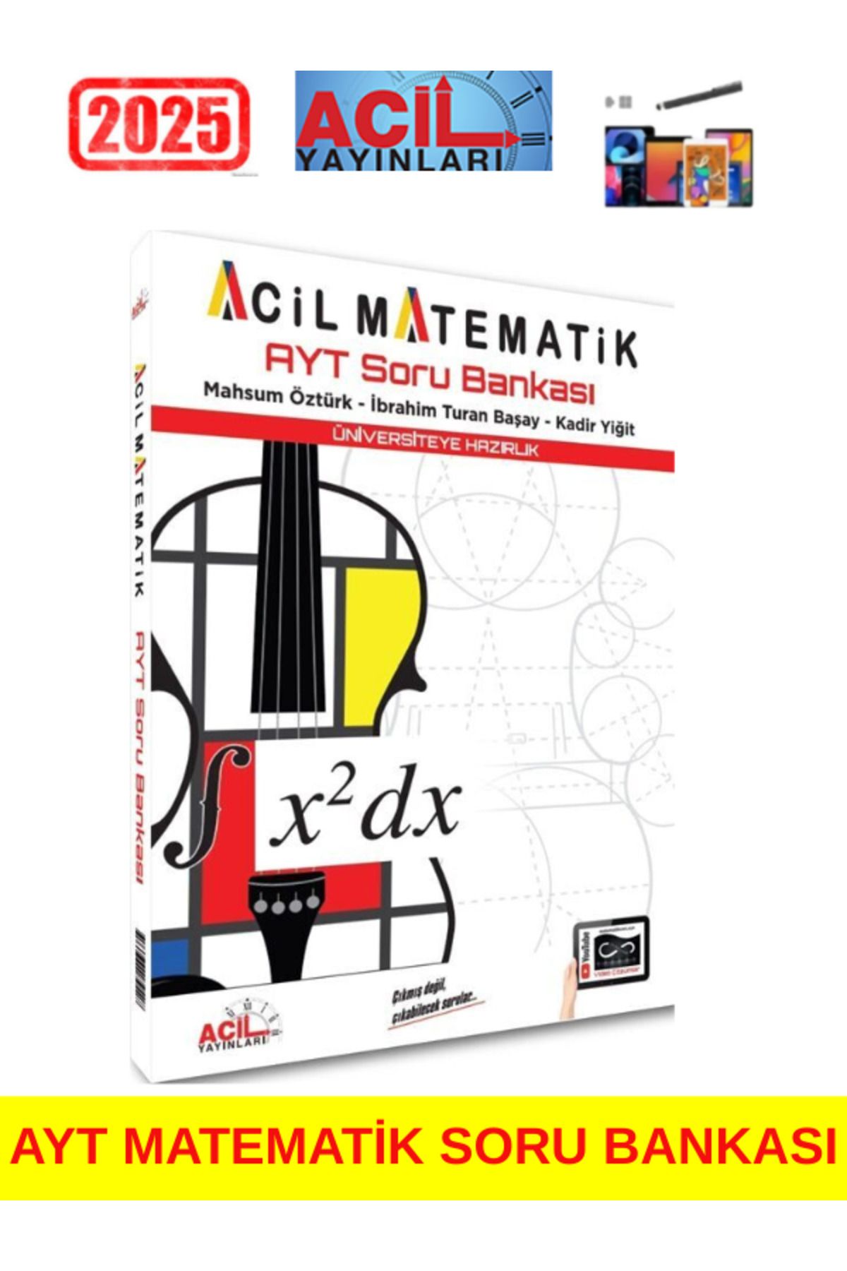 Acil Yayınları AYT Matematik Soru Bankası+Android Kalem