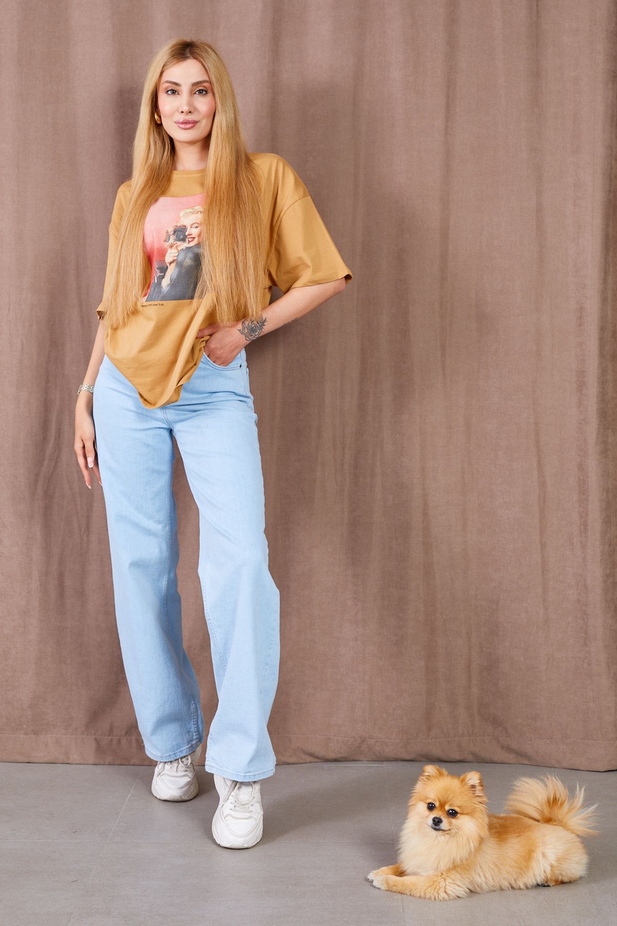 DPARİS Baskılı Oversize T-shirt