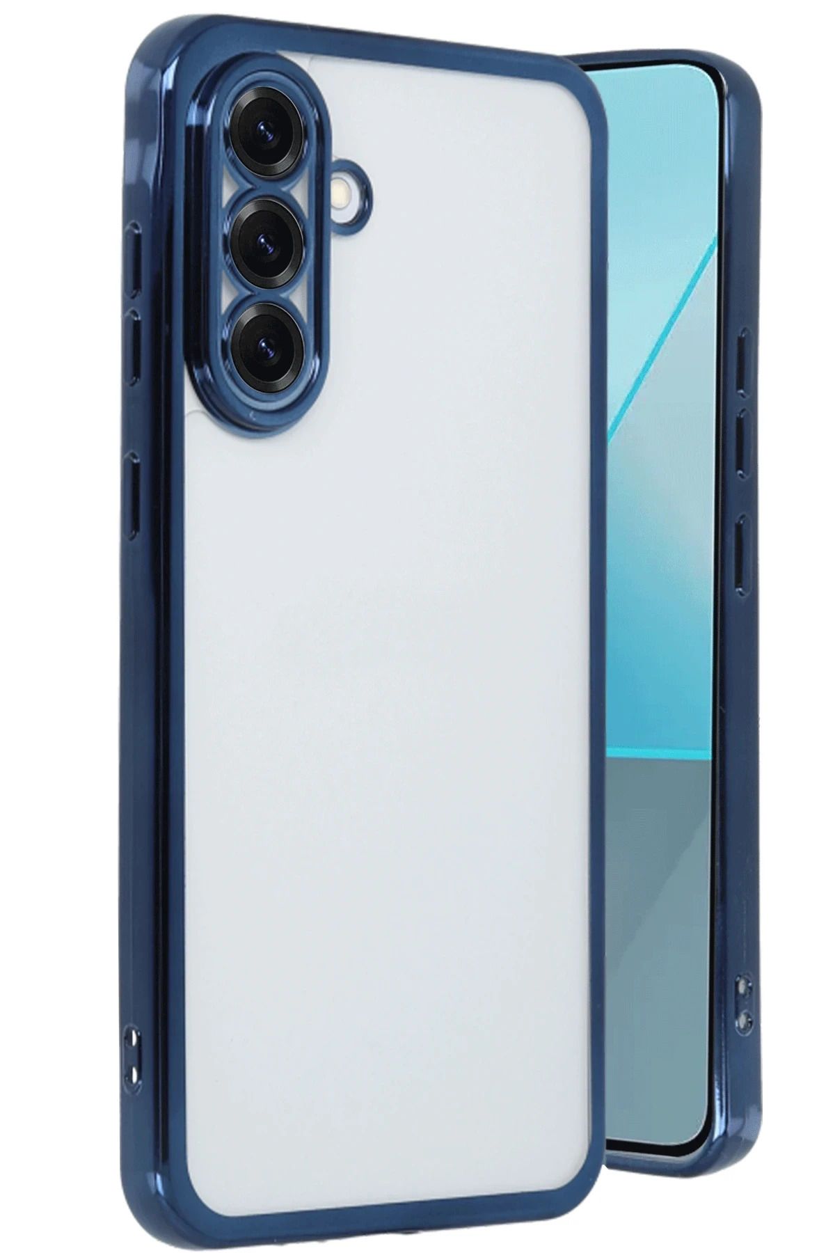 NewFace Samsung Galaxy A56 Kılıf Lensli Silikon - Lacivert MRAYD