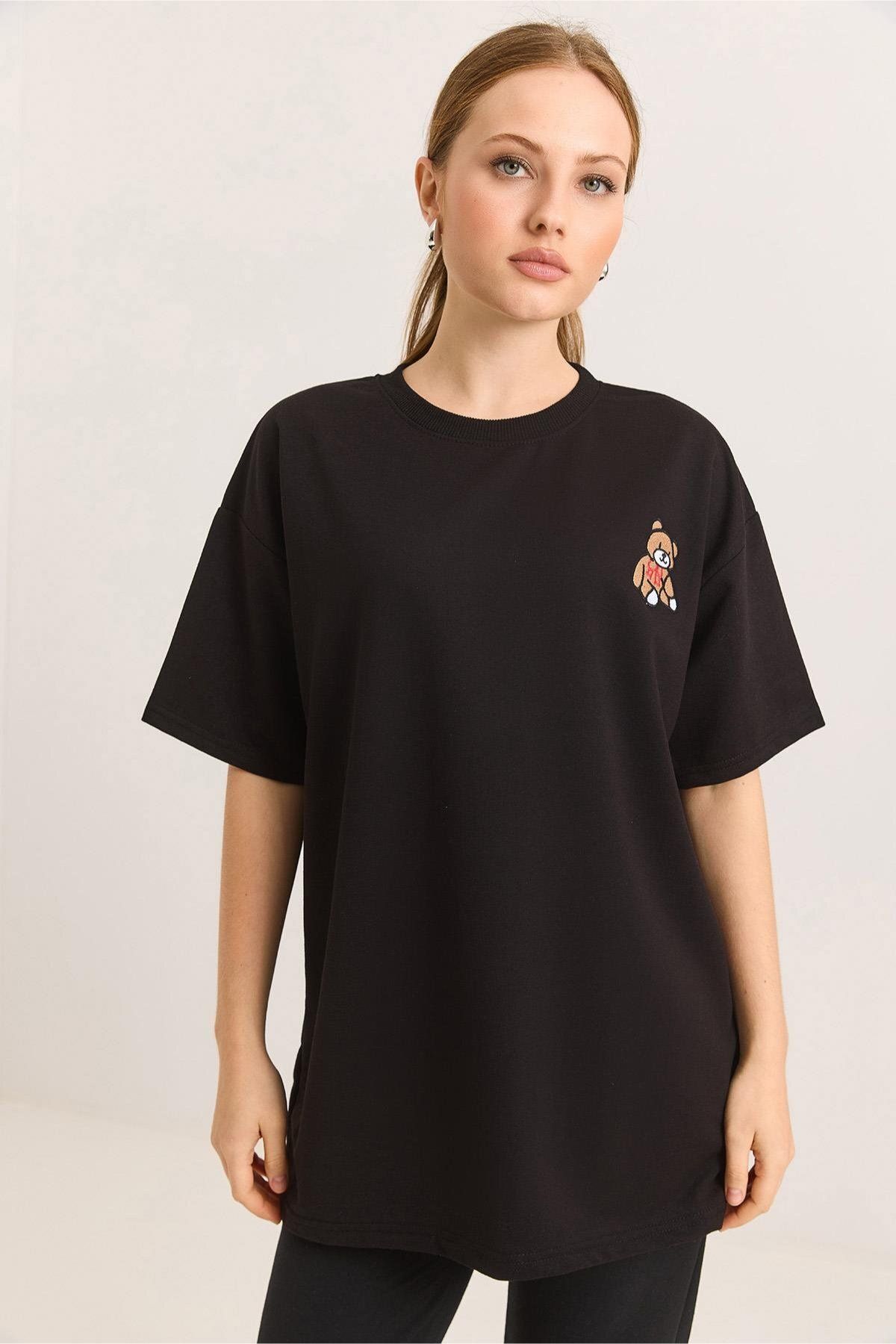 İKLİM LİFE Ayıcık Nakışlı İki İp Tshirt