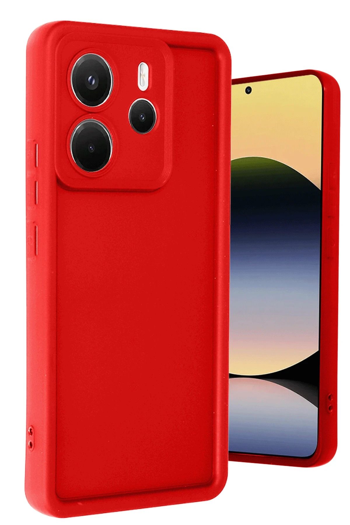 NewFace Xiaomi Redmi Note 14 4G Kılıf Viera Silikon - Kırmızı MRAYD