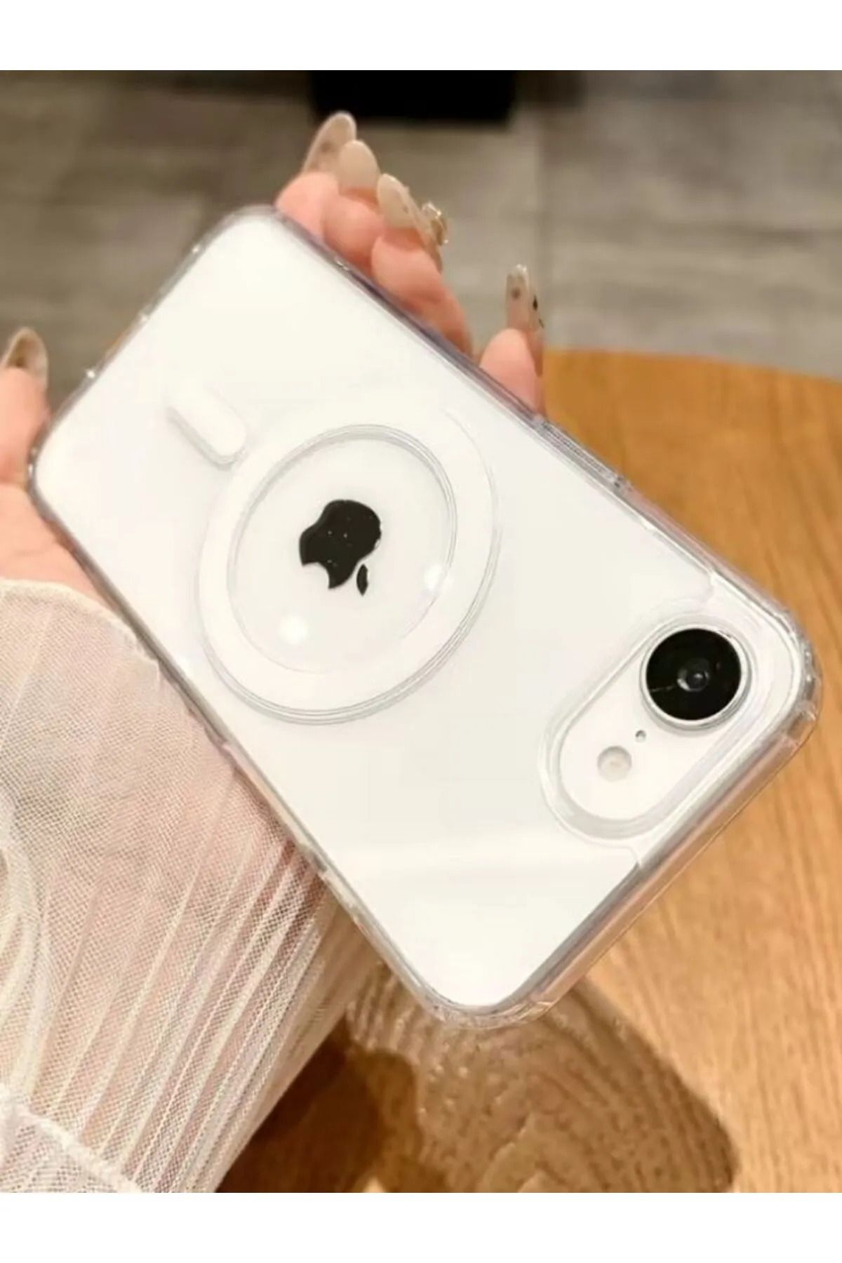 Noppax İphone 16e uyumlu mika magsafe özellikli şeffaf sararmaz lüx sert kılıf arka kapak