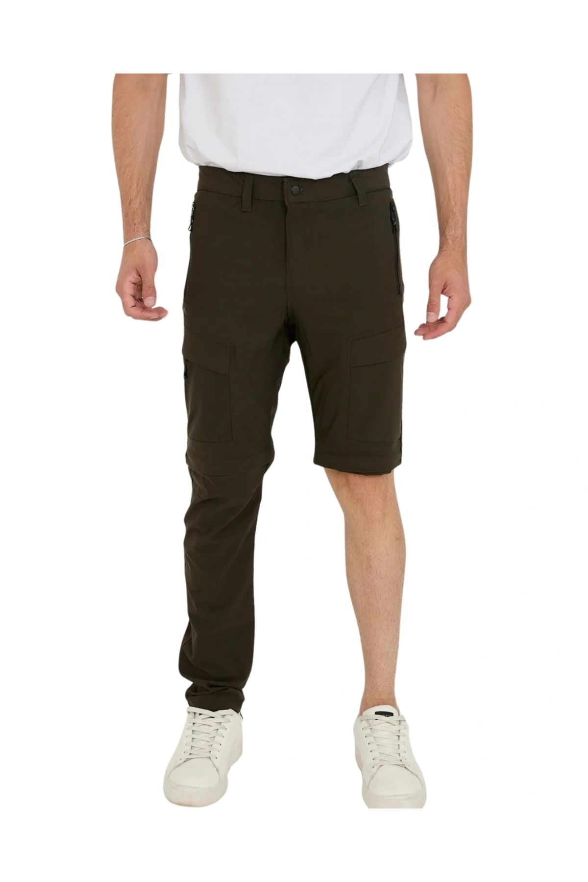 Bast10 Yazlık Likralı Outdoor Şorta Dönüşen Unisex Erkek Kadın Dönüştürülebilir Taktik Pantolon
