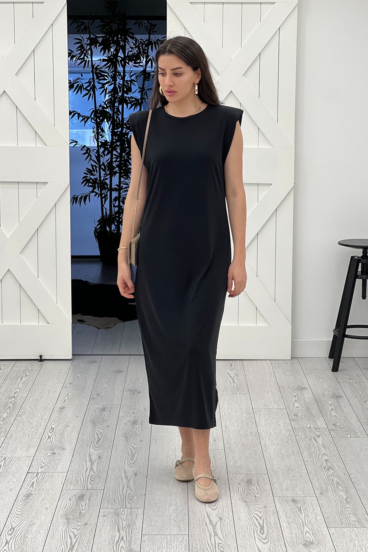 Act Pepicino Kids&Boutique Siyah Vatkalı Modal Elbise 2784