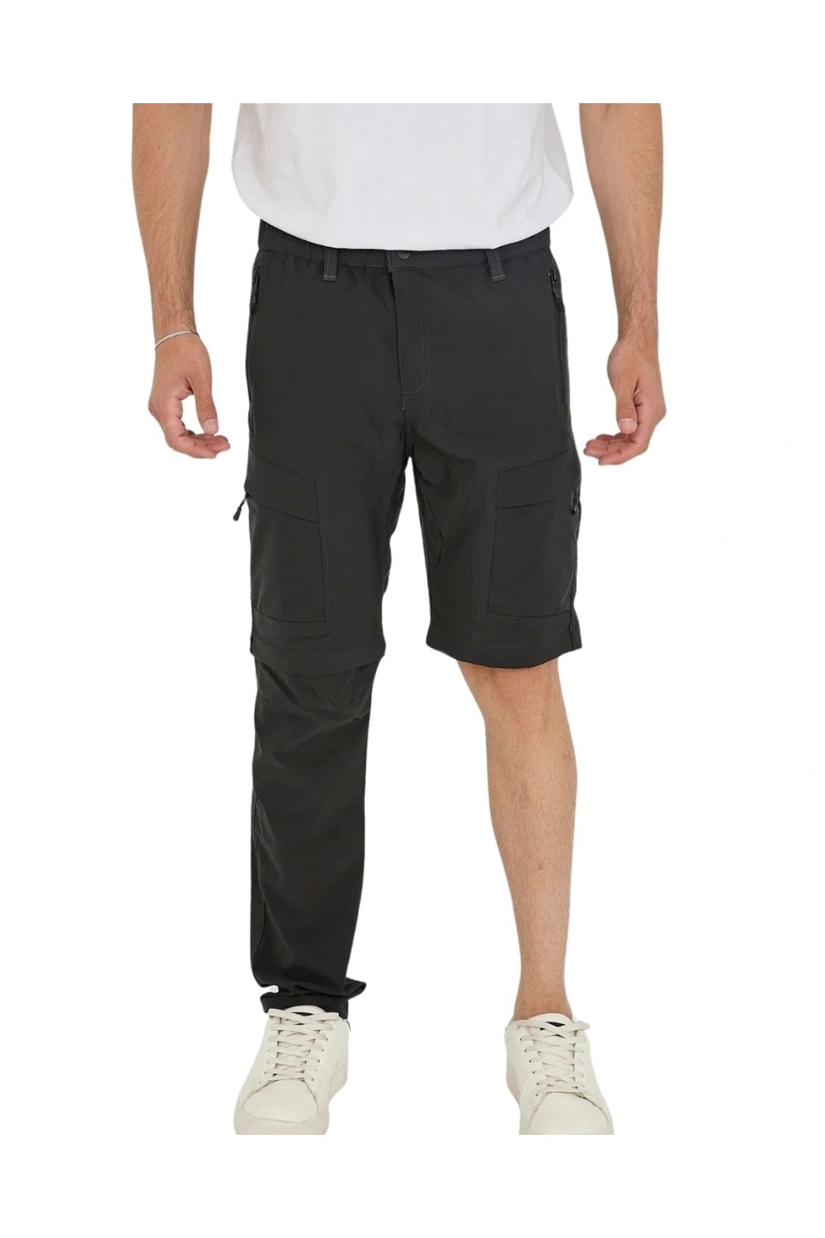 Bast10 Yazlık Likralı Outdoor Şorta Dönüşen Unisex Erkek Kadın Dönüştürülebilir Taktik Pantolon
