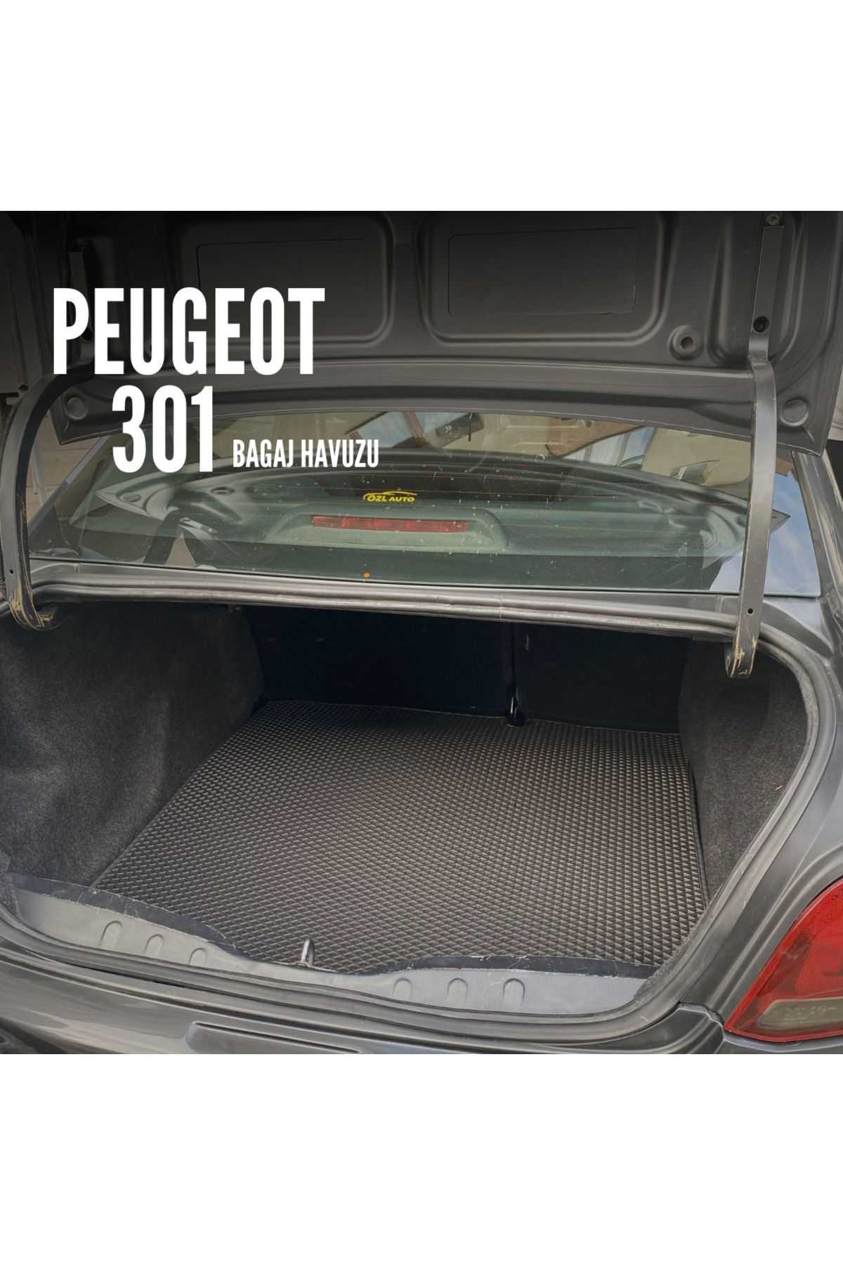 Pascar Oto Paspas Peugeot 301 araca özel yeni nesil bagaj havuzu
