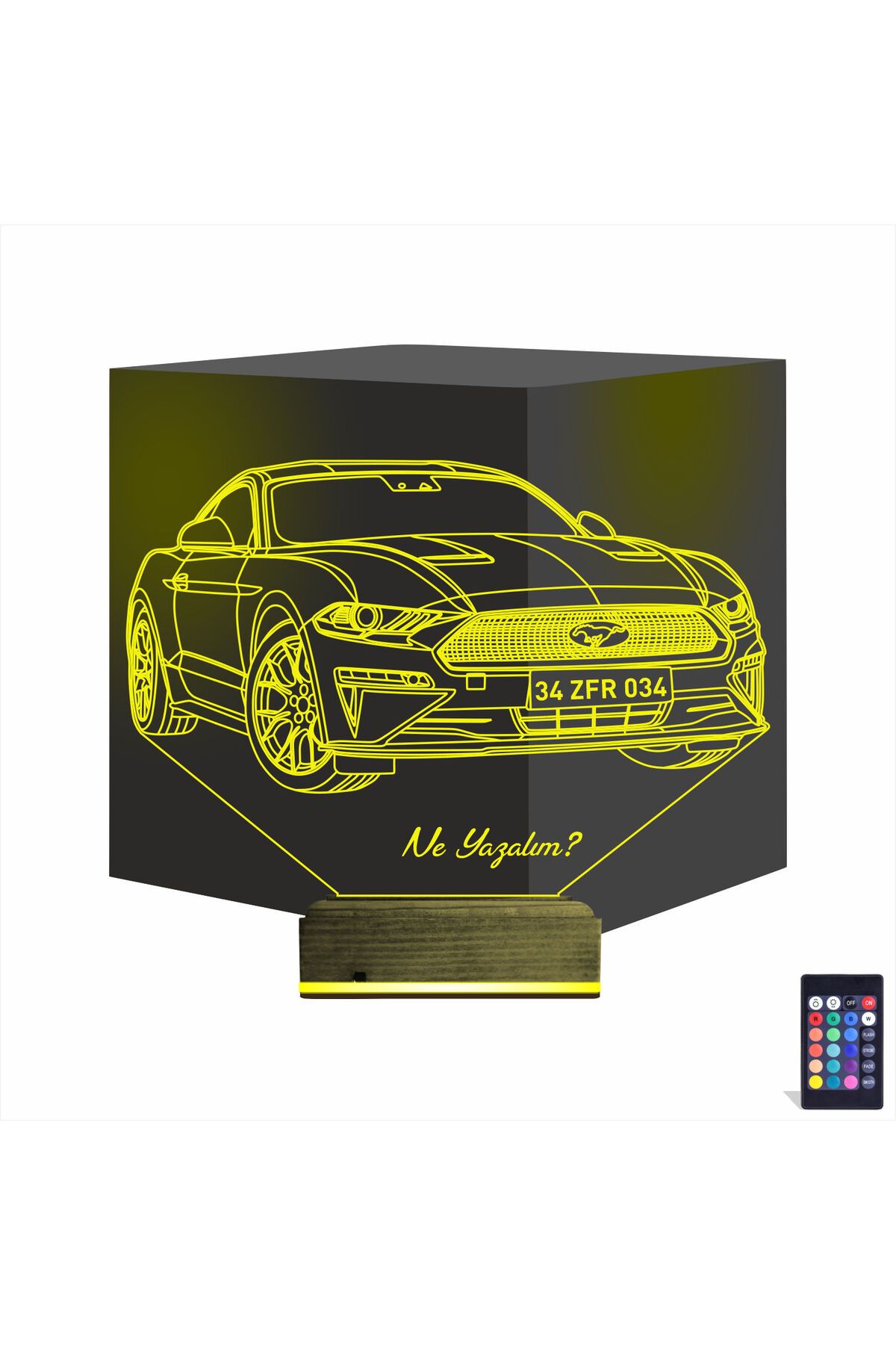 Kirppi 3d Lamba Spor Araba Kişiye Özel Masa Gece Lambası