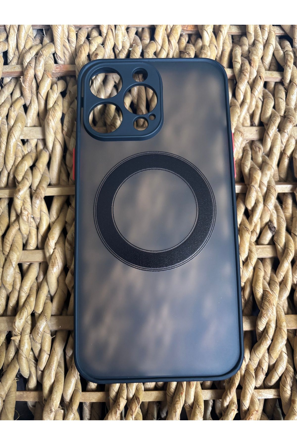 Store İphone 15 Pro Max Uyumlu Kılıf Magsafe Wireless Kablosuz Şarj Destekli Sert Şeffaf