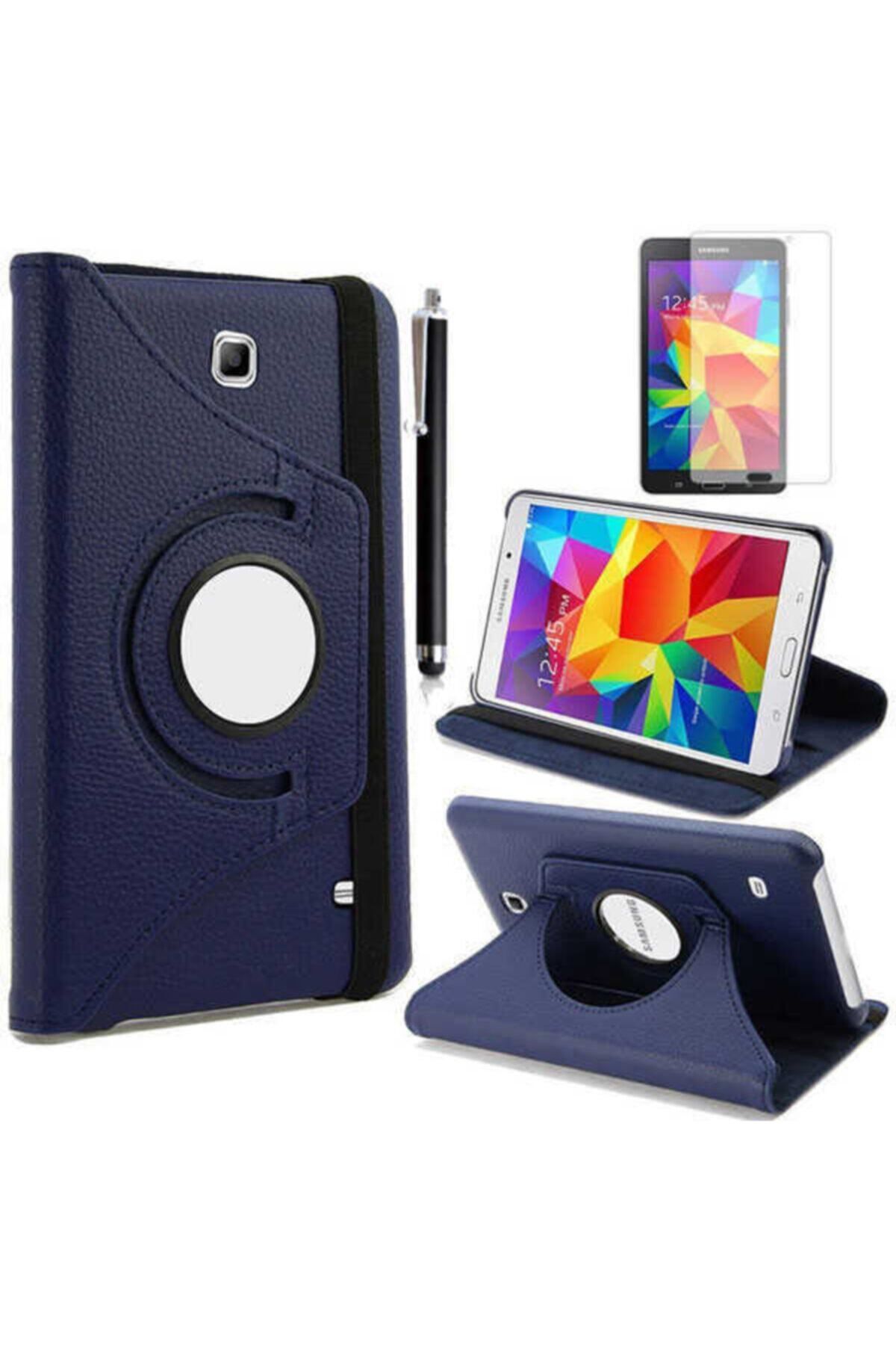 hope try Galaxy Tab 4 7.0 T230 Standlı Kapaklı Dönebilen Tablet Kılıfı Lacivert