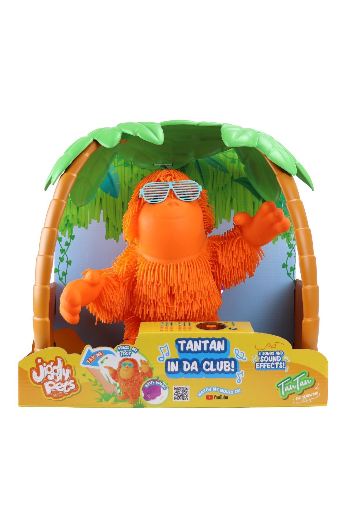 Eolo-Jiggly Pets Kids’ Tan-Tan The Rubbery Dancing Orangutan Toy, Full Body Movement 3