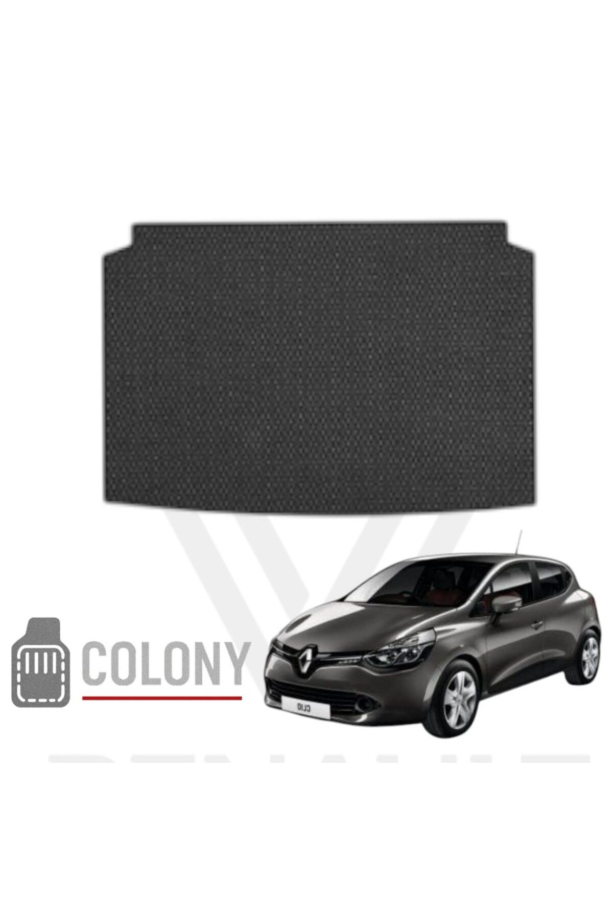 COLONY Renault Clio 4 2013-2019 Hücreli Premium Eva Oto Bagaj Paspası & Bagaj Havuzu Siyah