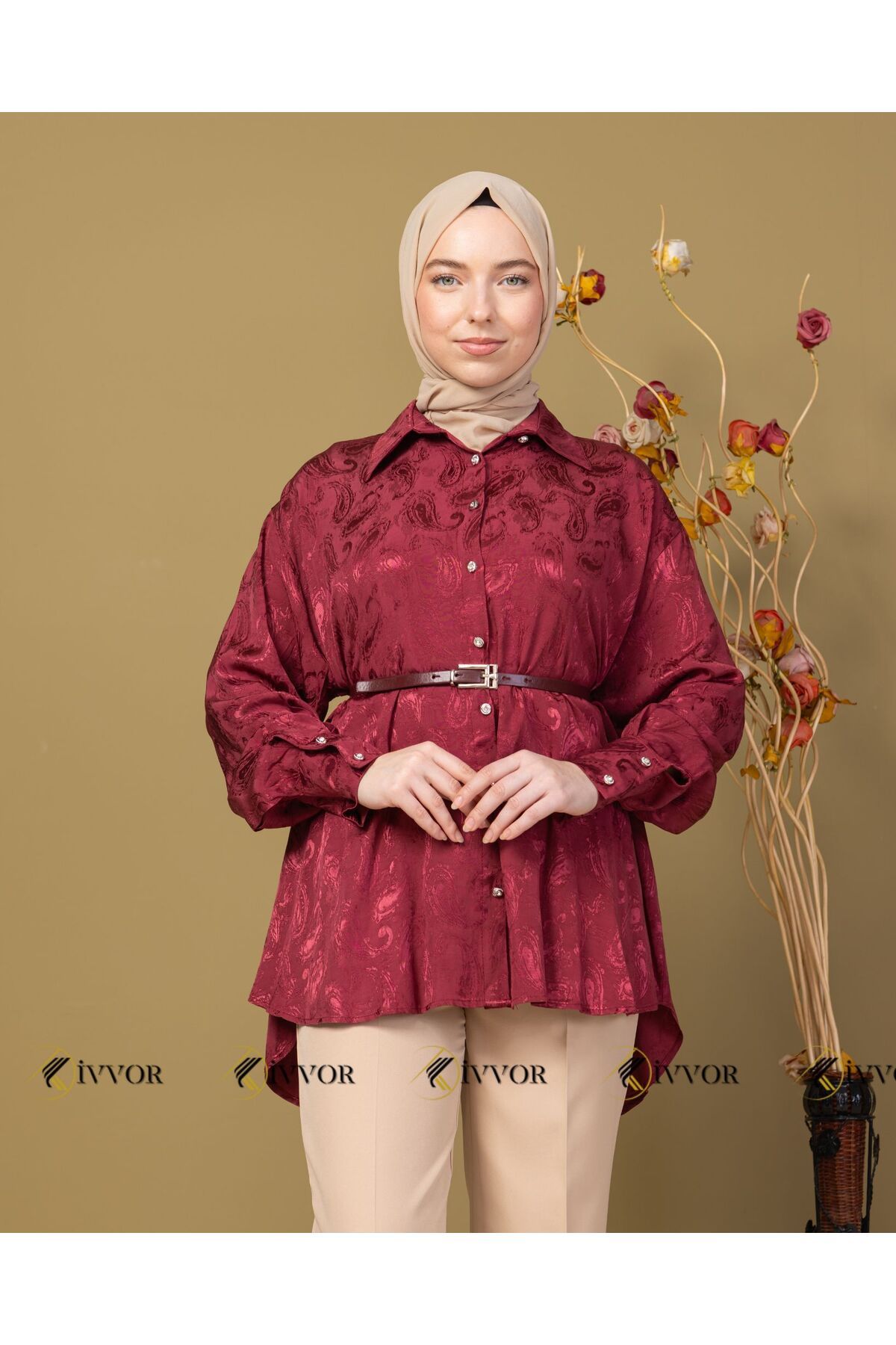 Kivvor ELİZA SATEN GÖMLEK