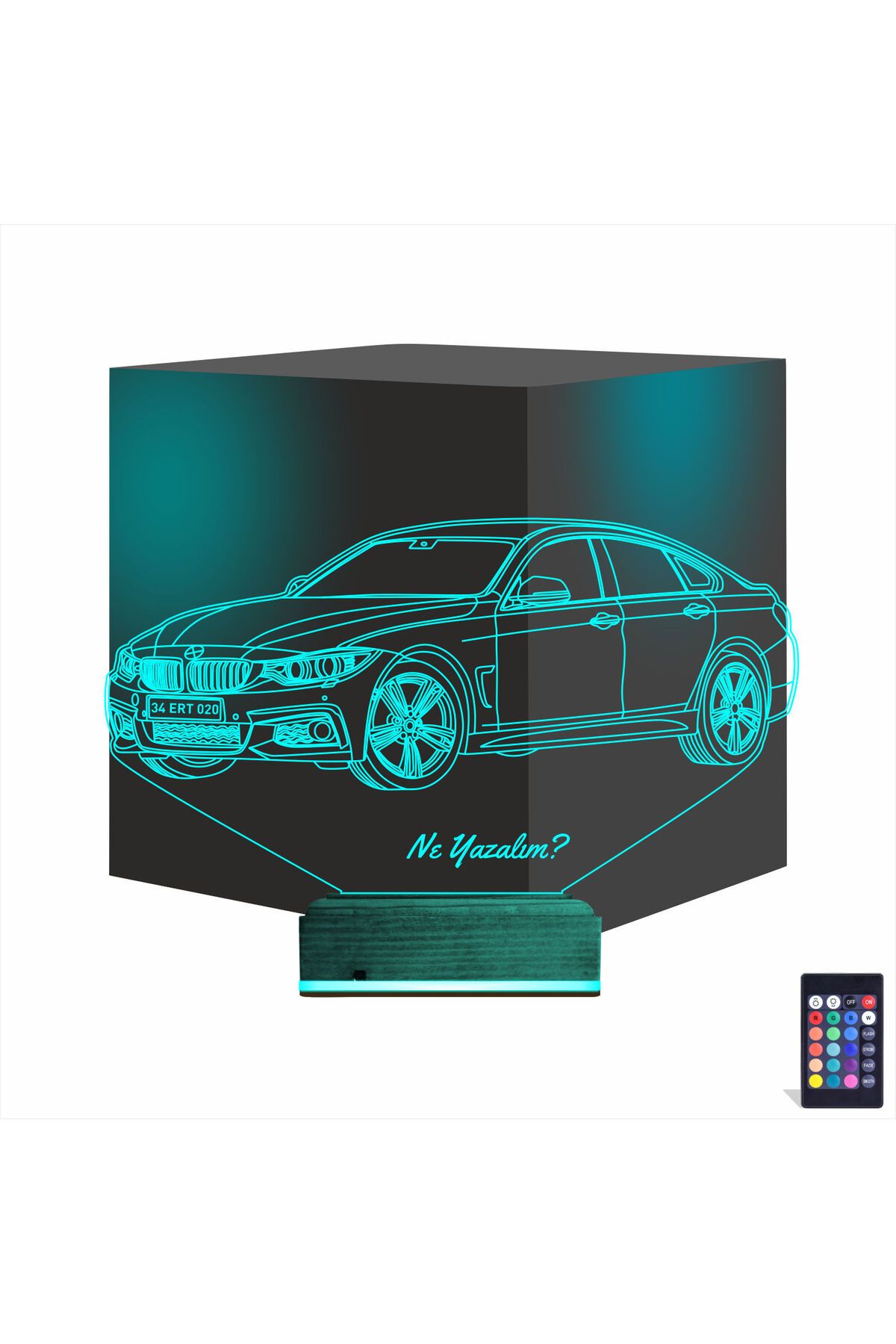 Kirppi 3d Lamba Araba Bmw 4.20 Kişiye Özel Masa Gece Lambası
