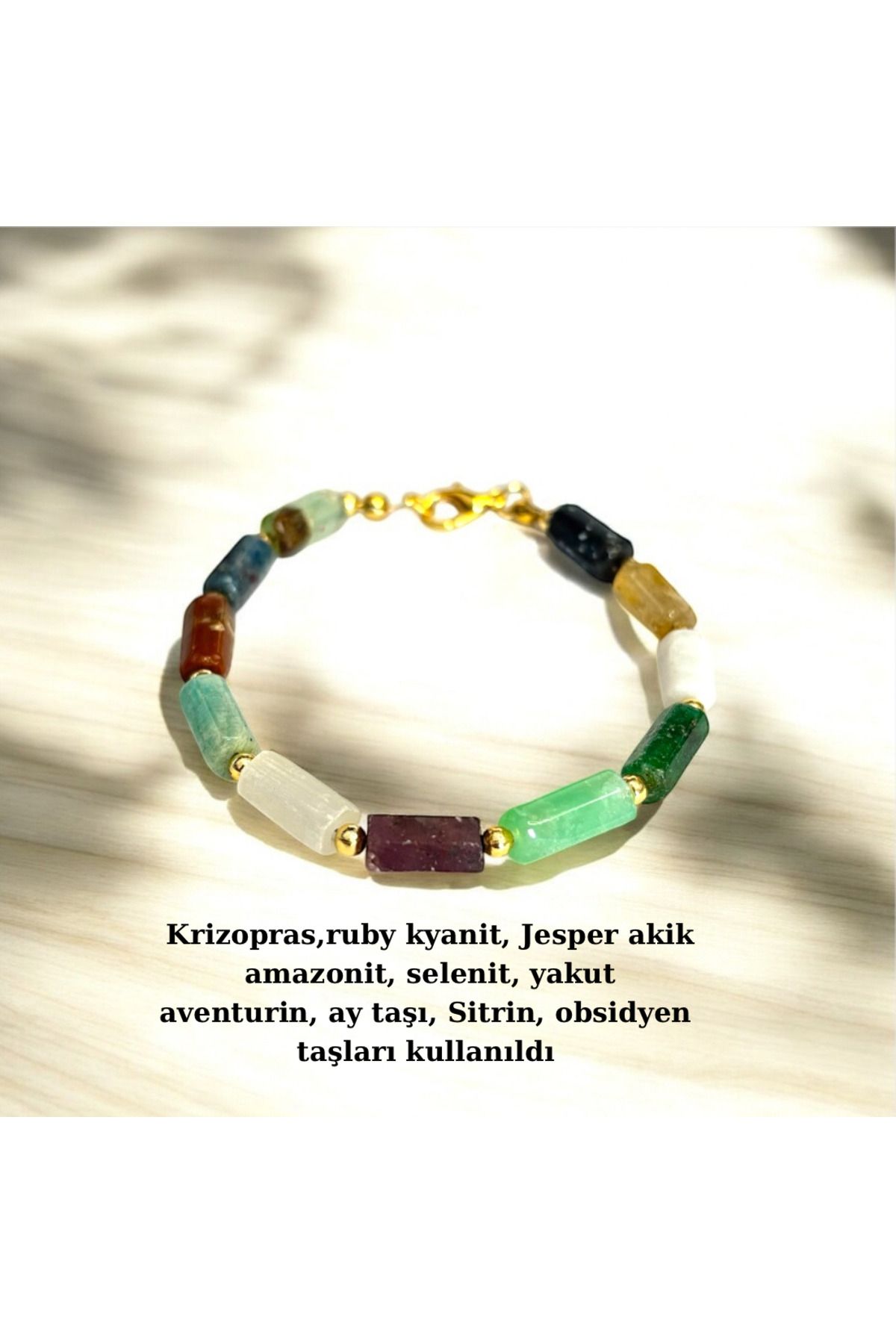 KIRMIZICOSMETİCS Doğaltaş sertifikalı bileklik