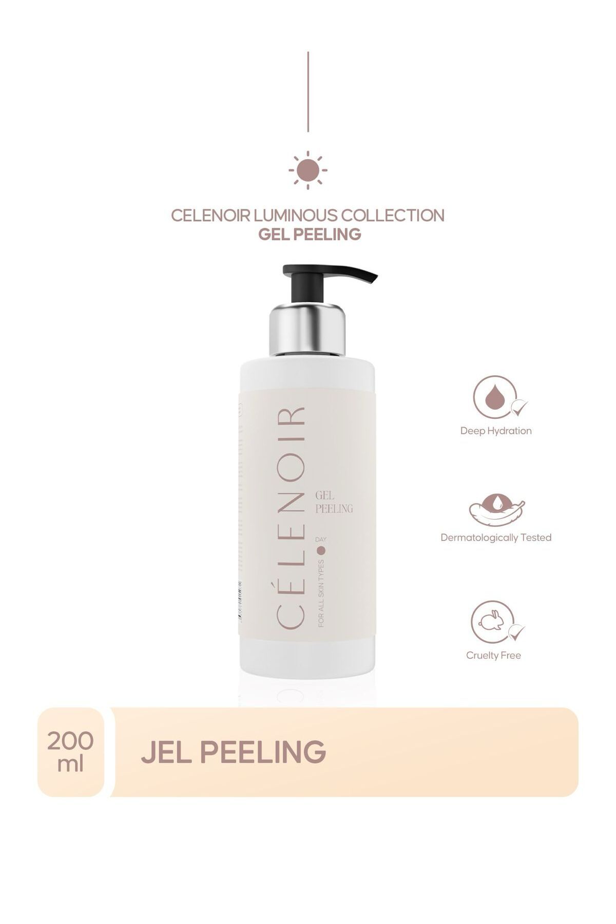 Celenoir Luminous Gel Peeling – Anında Etki Peeling Jeli 200ml