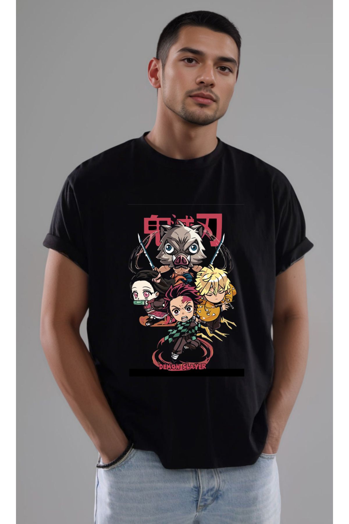 petite pati Demon Slayer Baskılı Unisex Tshirt